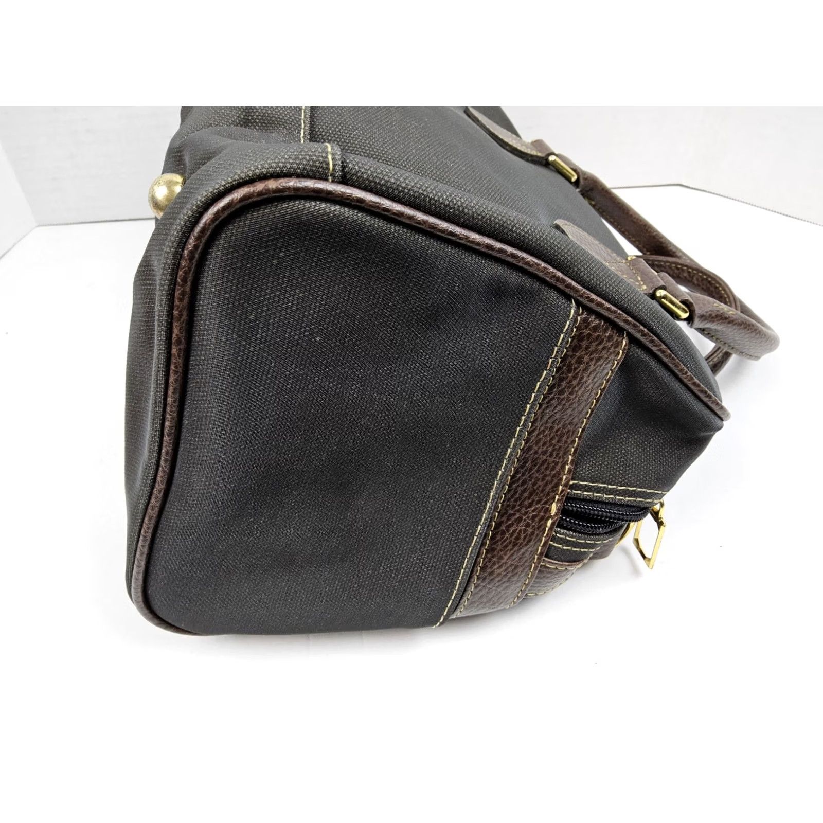 Lancel Lancel Boston Canvas Convertible Bag Satchel Handbag Purse Women's Black Canvas Satchel/Top Handle Bag Kid? Size ONE SIZE - 6 Thumbnail