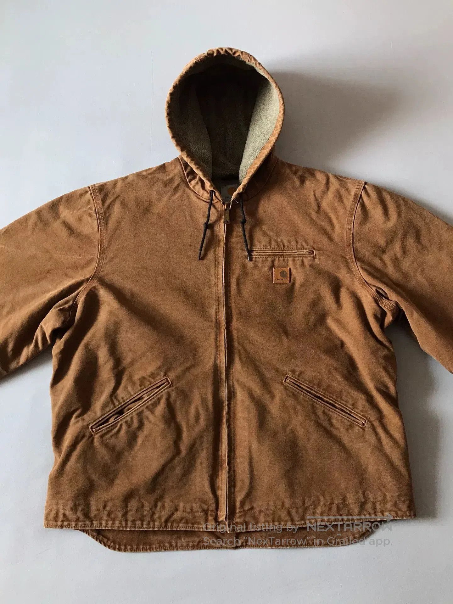 Carhartt Carhartt J141 Brown Hooded Work Jacket. Size US XL / EU 56 / 4 - 4 Thumbnail