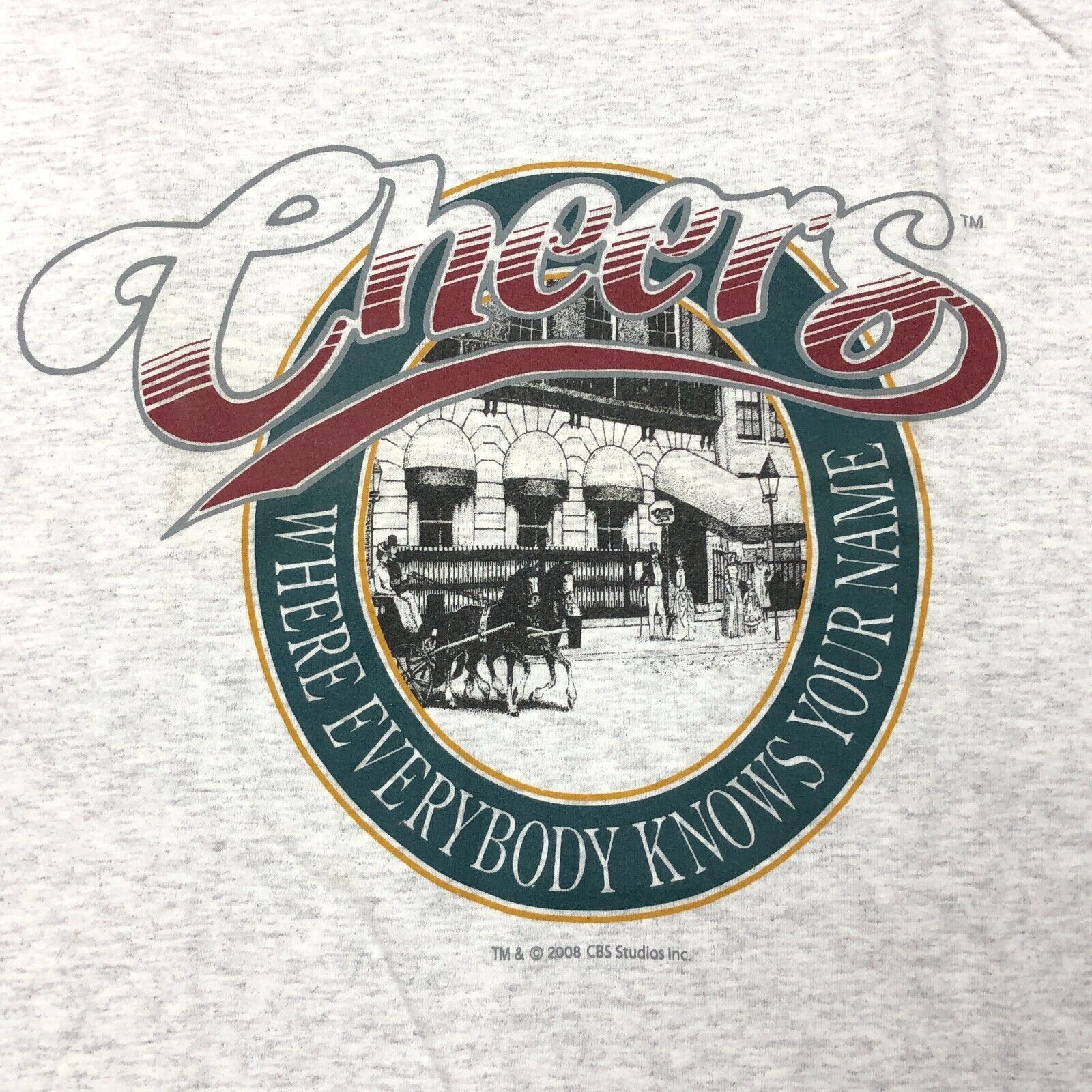Vintage 2008 Cheers Bar TV Show Promo Tee T Shirt Heather Medium Size US M / EU 48-50 / 2 - 2 Thumbnail