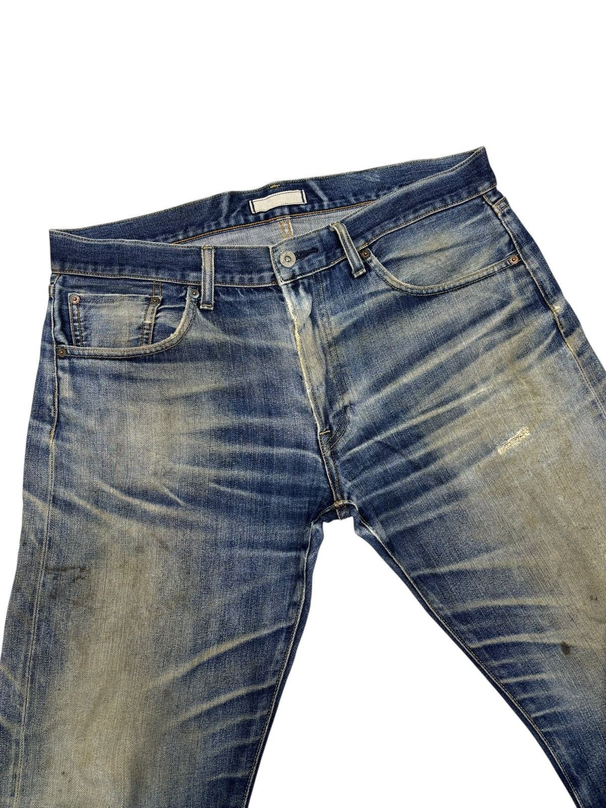 Undercover × Uniqlo Vintage Uniqlo Selvedge Dirty Distressed Denim Jeans Size US 36 / EU 52 - 10 Thumbnail