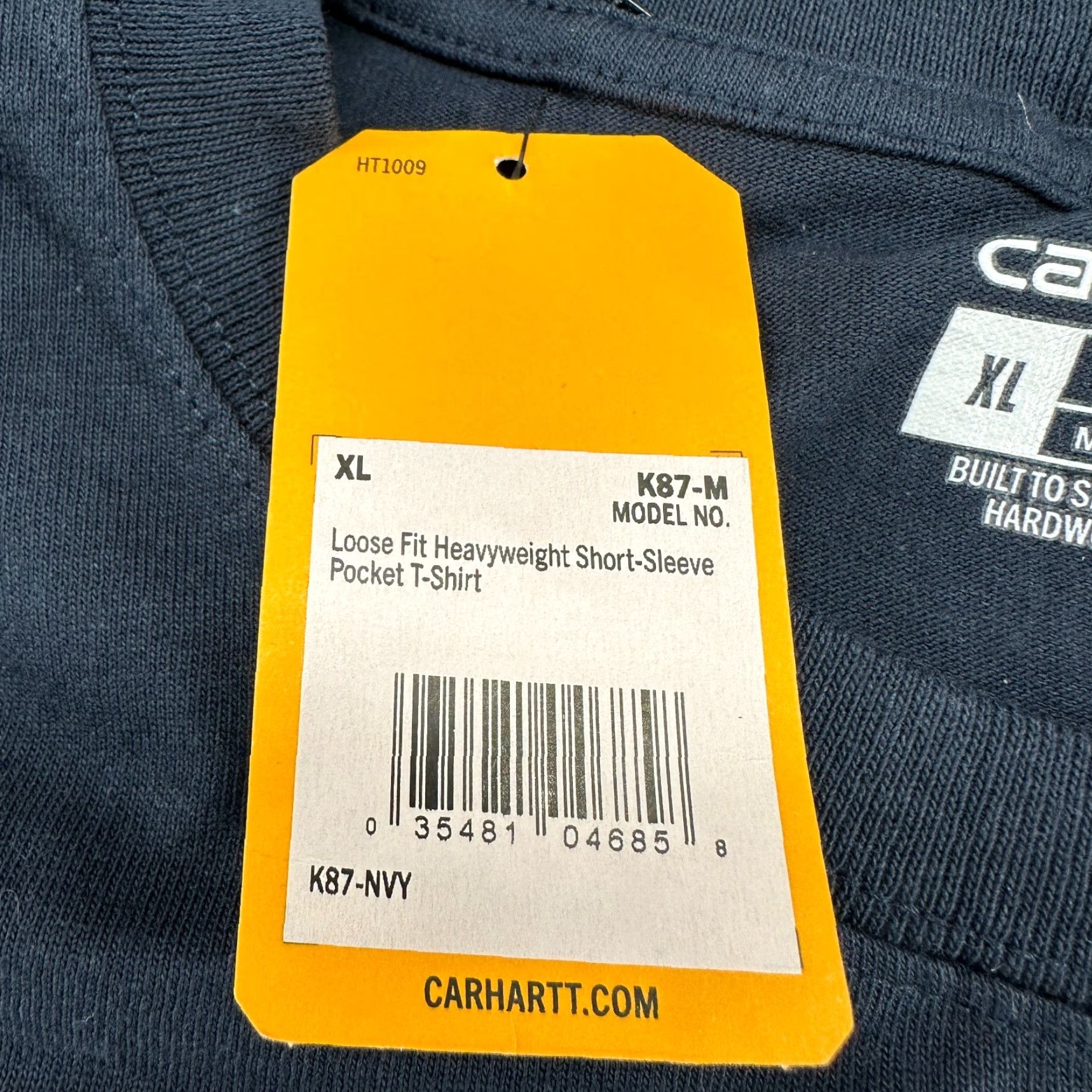 Carhartt Carhartt Shirt Mens XL Blue Short Sleeve Logo Cotton Navy NVY K87 Regular Fit Size US XL / EU 56 / 4 - 5 Thumbnail