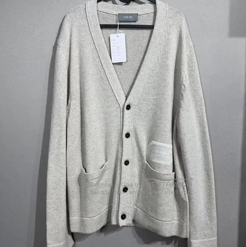Dior Men's XL Light Gray Wool Blend Sweater .
