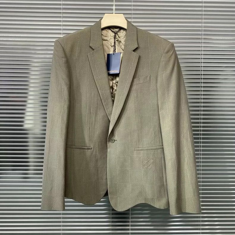 Louis Vuitton Louis Vuitton Check Pattern Blazer with Logo- DMC Size US M / EU 48-50 / 2 - 1 Thumbnail
