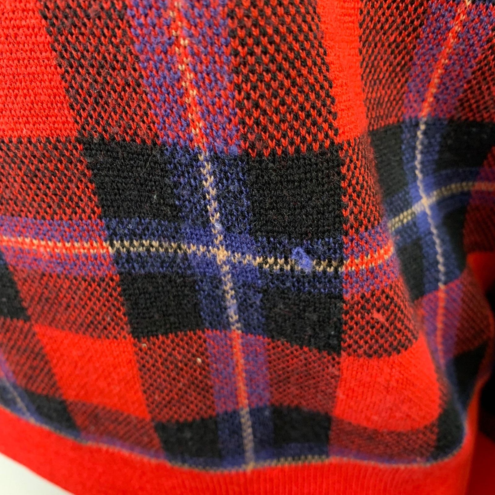 Equipment EQUIPMENT Red Black Blue Wool Blend Plaid Crew Neck Pullover Size S / US 4 / IT 40 - 7 Thumbnail