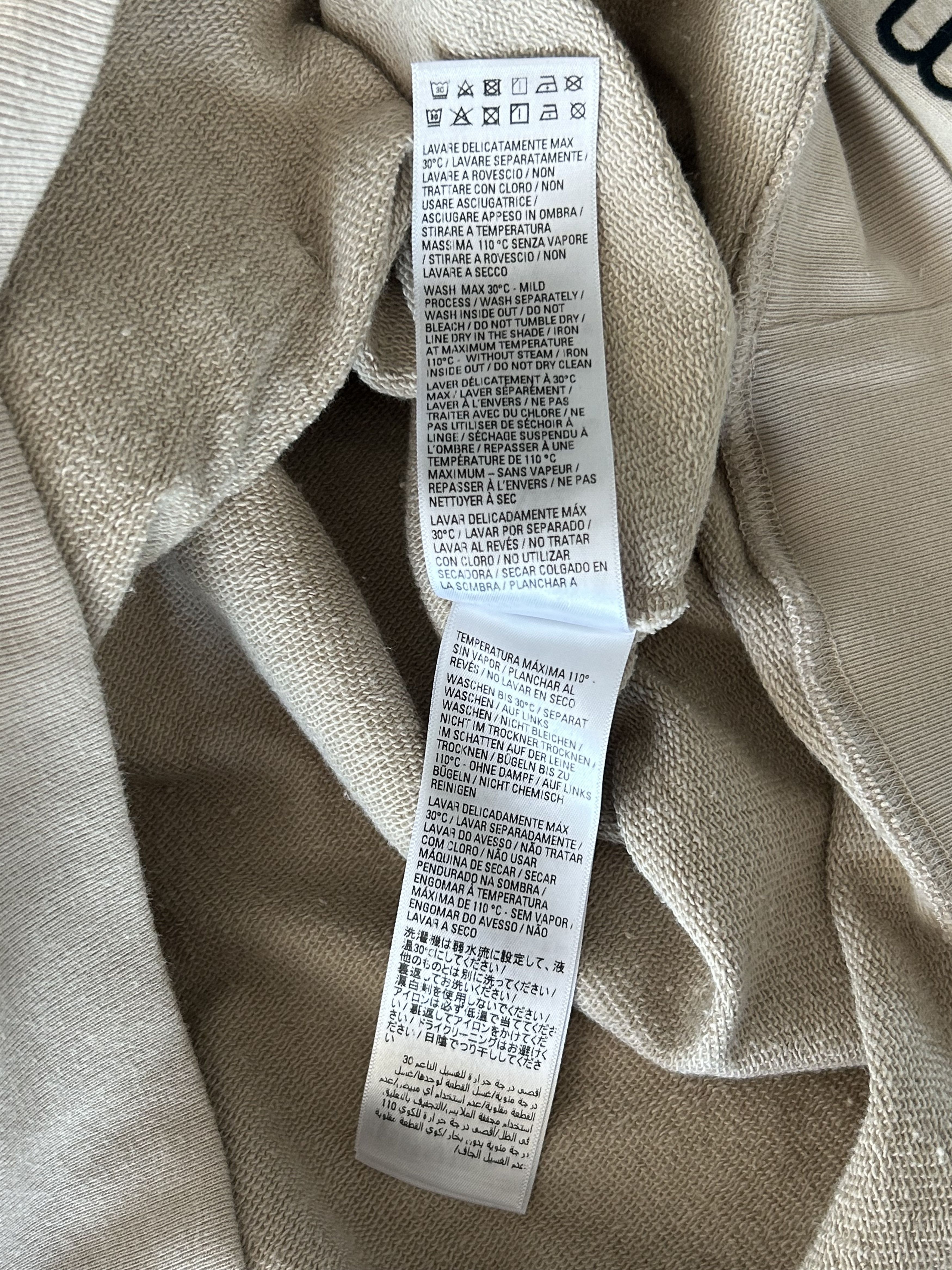Balenciaga Balenciaga Beige & Black Embroidered BB Icon Logos Hoodie Size US XS / EU 42 / 0 - 5 Thumbnail