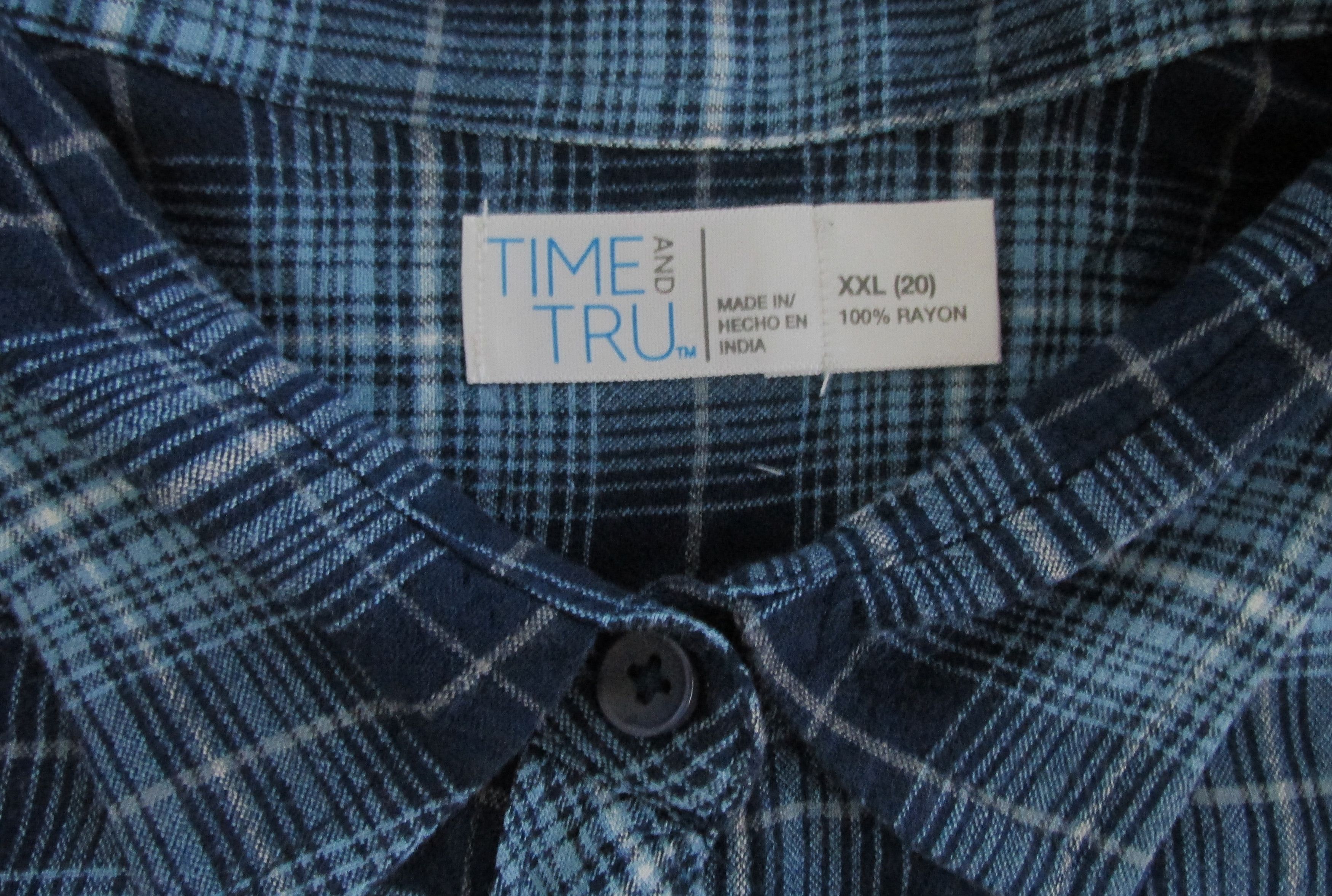 Other Time & Tru Women's Rayon Shirt Size XXL Size XXL / US 16-18 / IT 52-54 - 2 Thumbnail