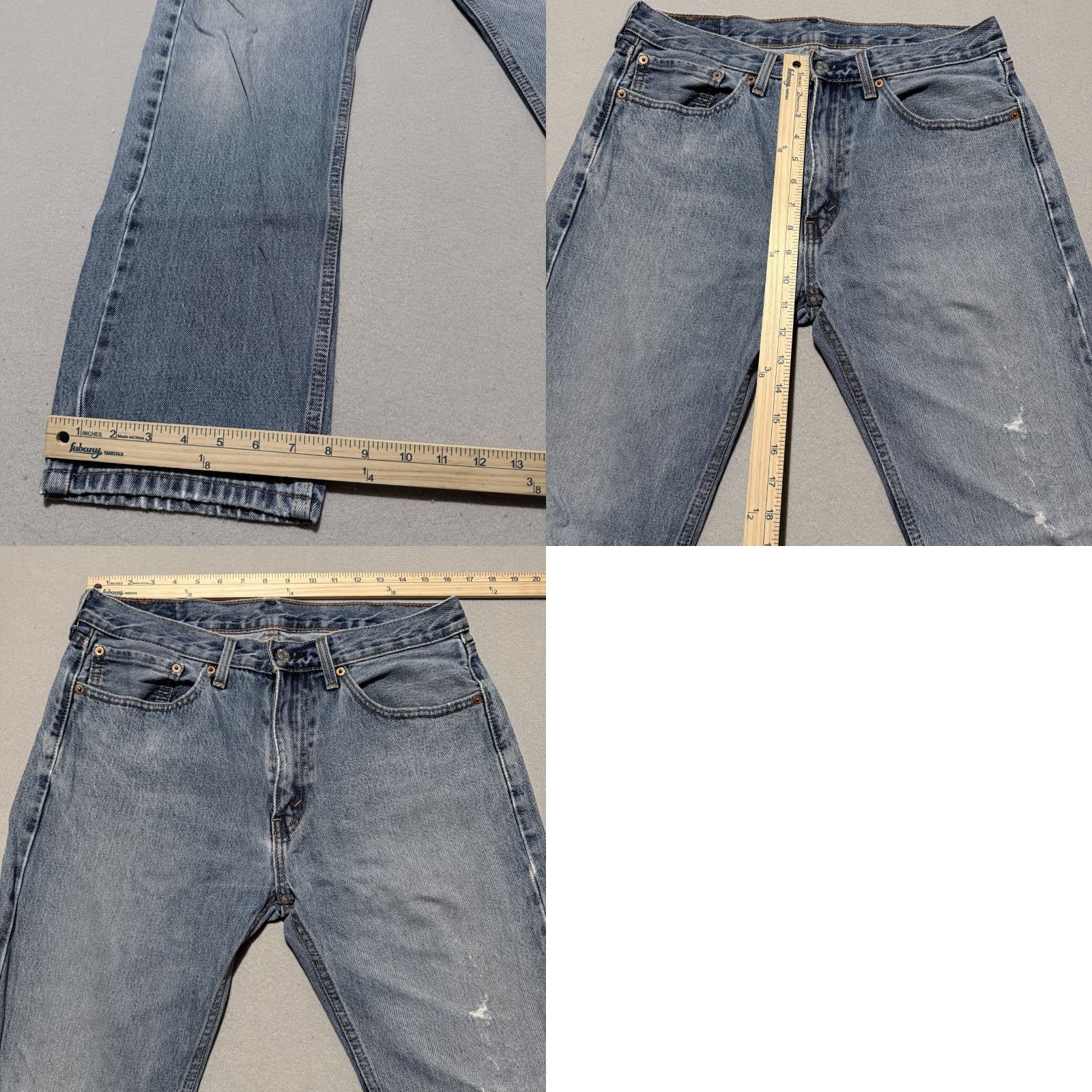 Levi's Levi’s 505 Jeans Men Blue Denim Mid Rise Straight Leg Zip Fly - 34x32 Jeans Size US 34 / EU 50 - 9 Thumbnail