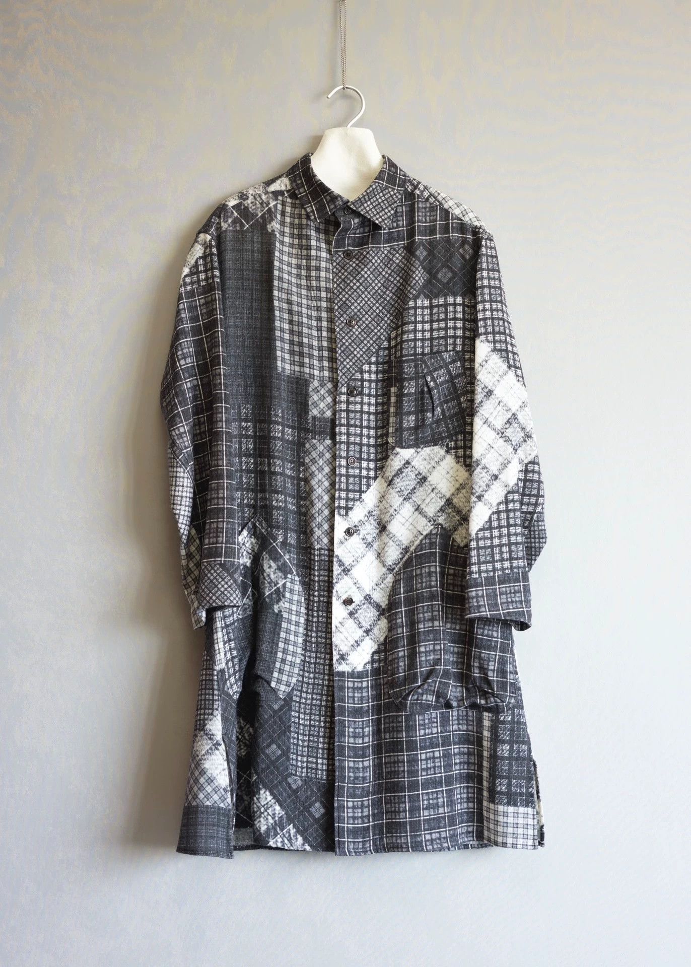Yohji Yamamoto Yohji Yamamoto 16AW Hankyu Checked Long Shirt 1 Oversized Size US S / EU 44-46 / 1 - 1 Thumbnail