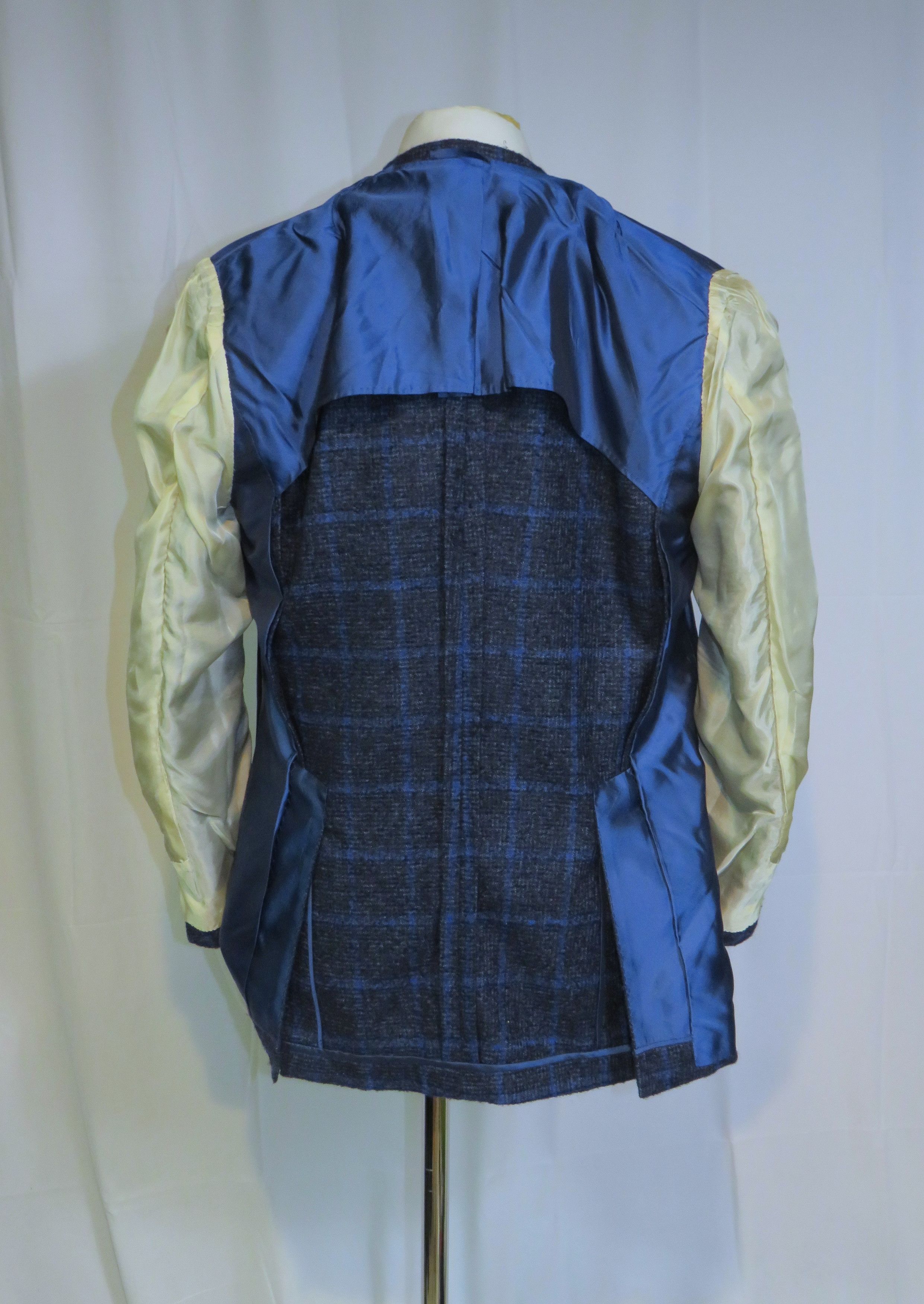 Cesare Attolini Handmade Alpaca Blend Gray & Blue Plaid Flannel Blazer 40R Size 40R - 12 Thumbnail