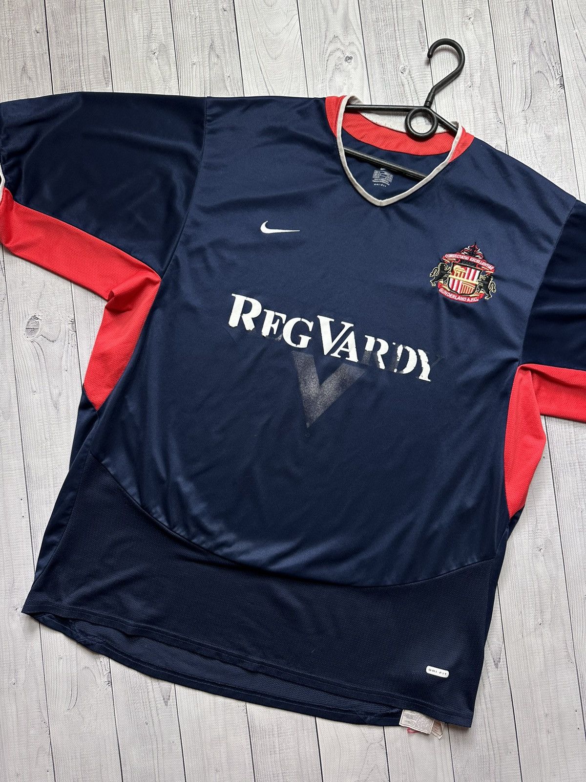 Nike × Vintage Vintage Nike Sunderland soccer jersey size Xl navy rare Size US XL / EU 56 / 4 - 2 Thumbnail