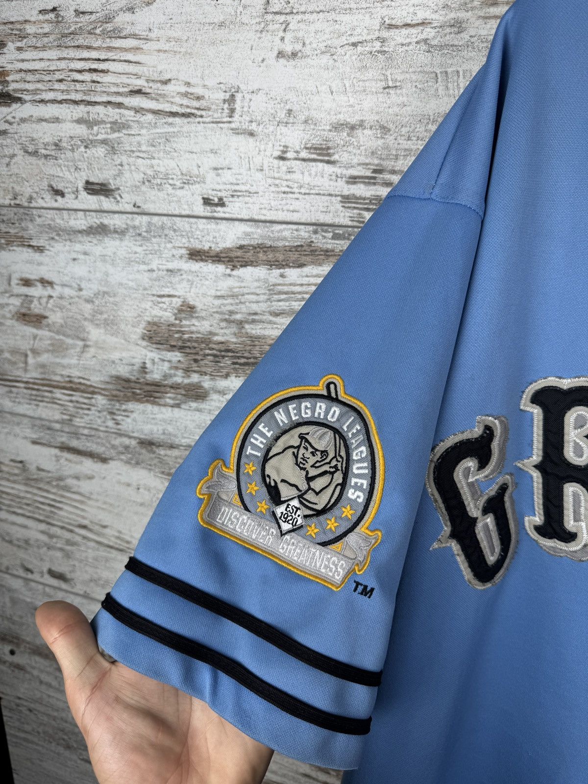 MLB Vintage 90s Negro League Homestead Baseball Jersey Blue tee Size US XL / EU 56 / 4 - 4 Thumbnail