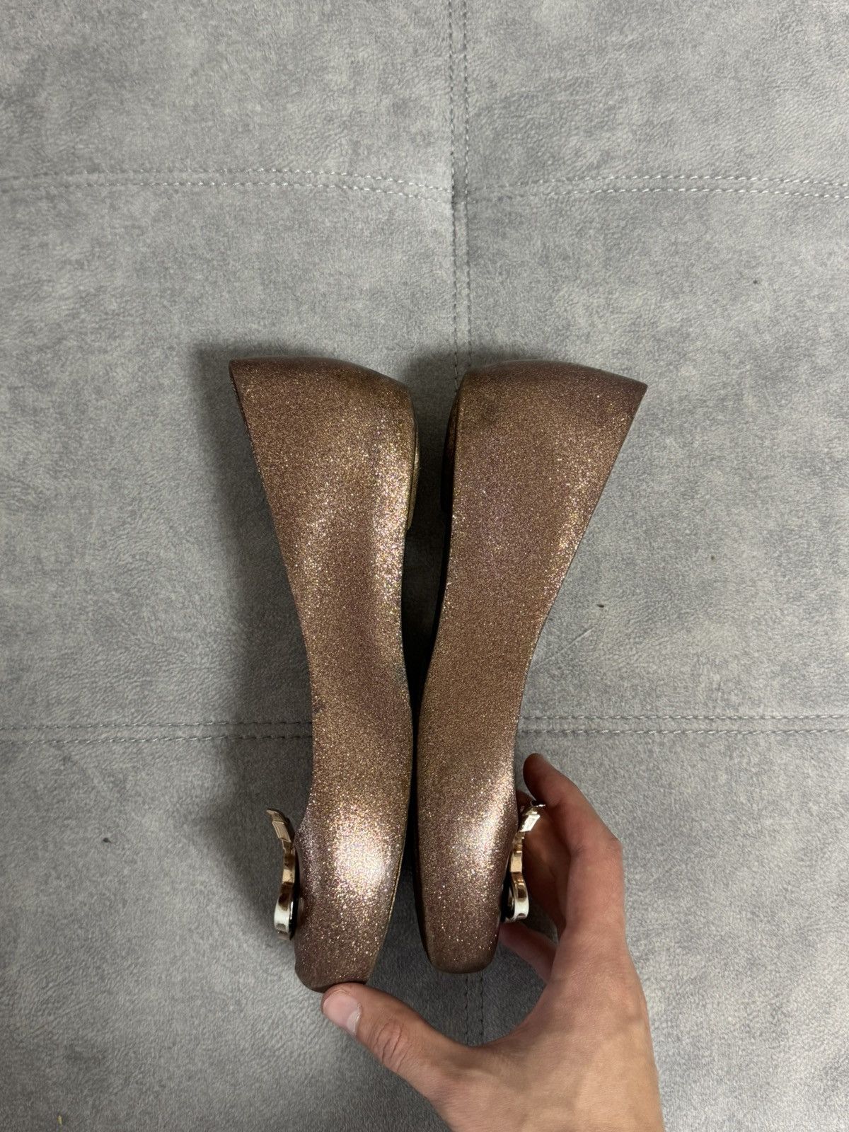 Vivienne Westwood Vintage Vivienne Westwood Melissa Rose Glitter Shoes Slip-On Size US 7 / IT 37 - 10 Thumbnail