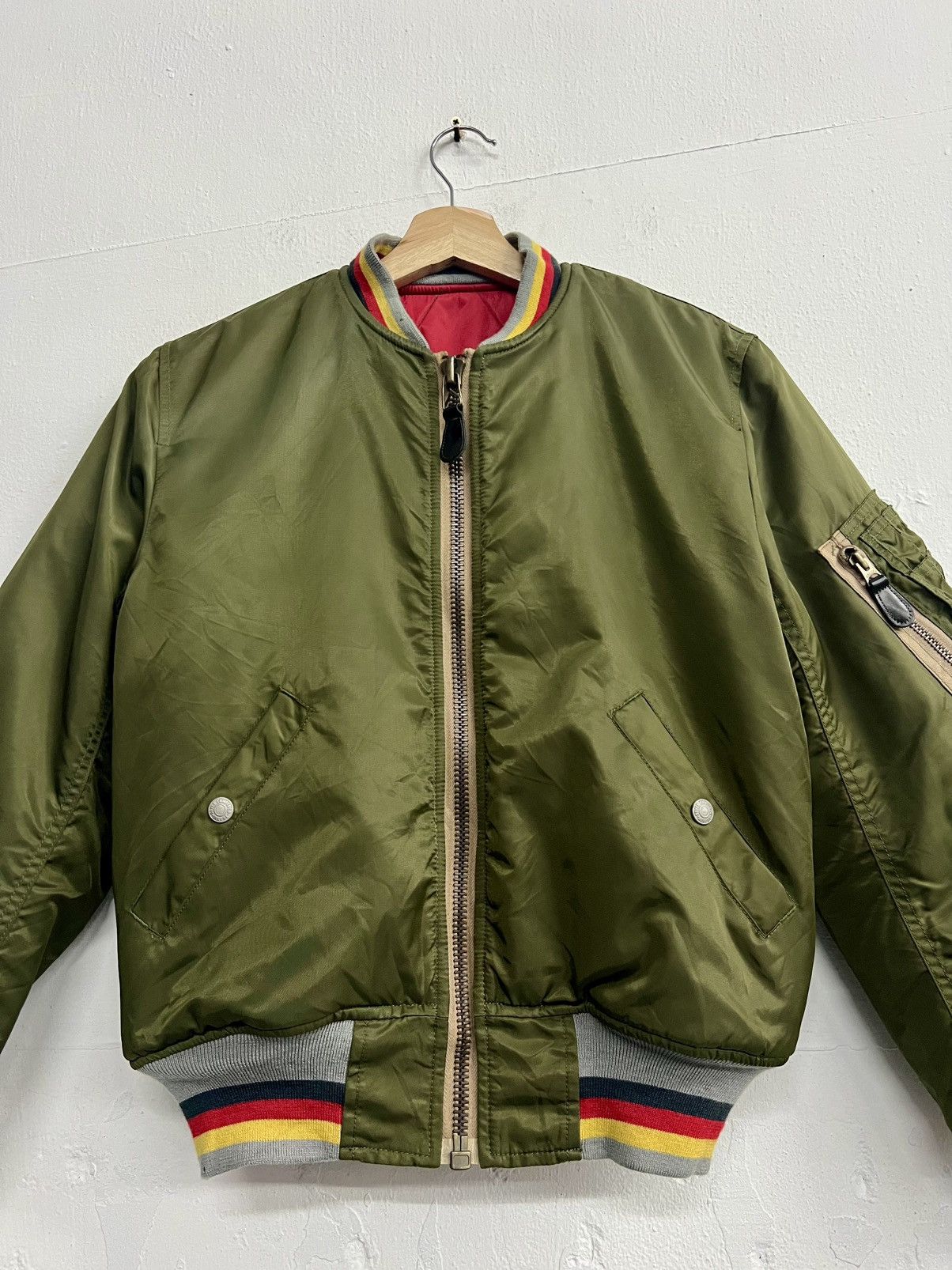 Evisu VINTAGE RARE EVISU REVERSIBLE BOMBER VARSITY JACKET Size US M / EU 48-50 / 2 - 5 Thumbnail
