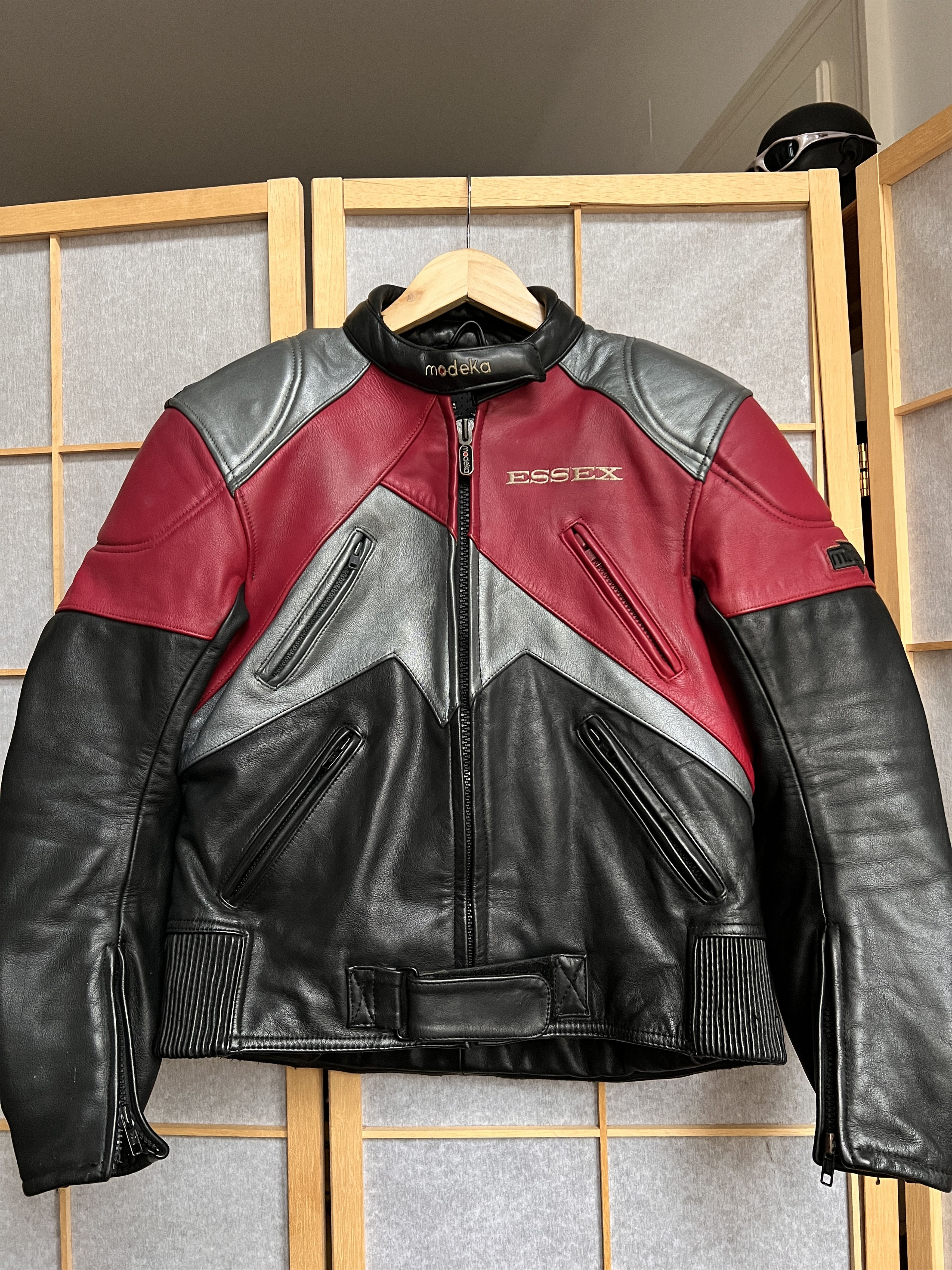 Genuine Leather Racing leather jacket 90s avant garde cropped moto y2k baggy Size M / US 6-8 / IT 42-44 - 2 Thumbnail