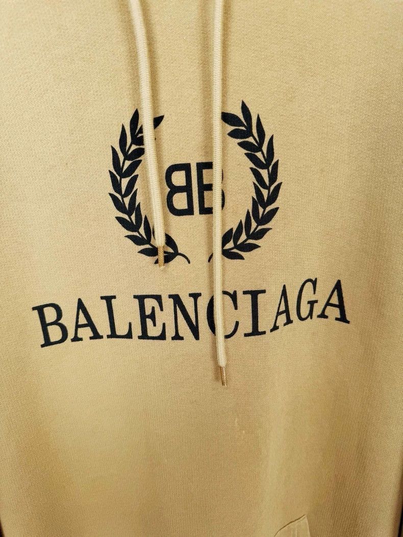 Balenciaga Balenciaga Beige Hoodie Sweatshirt Size L-2505 Size L / US 10 / IT 46 - 2 Thumbnail