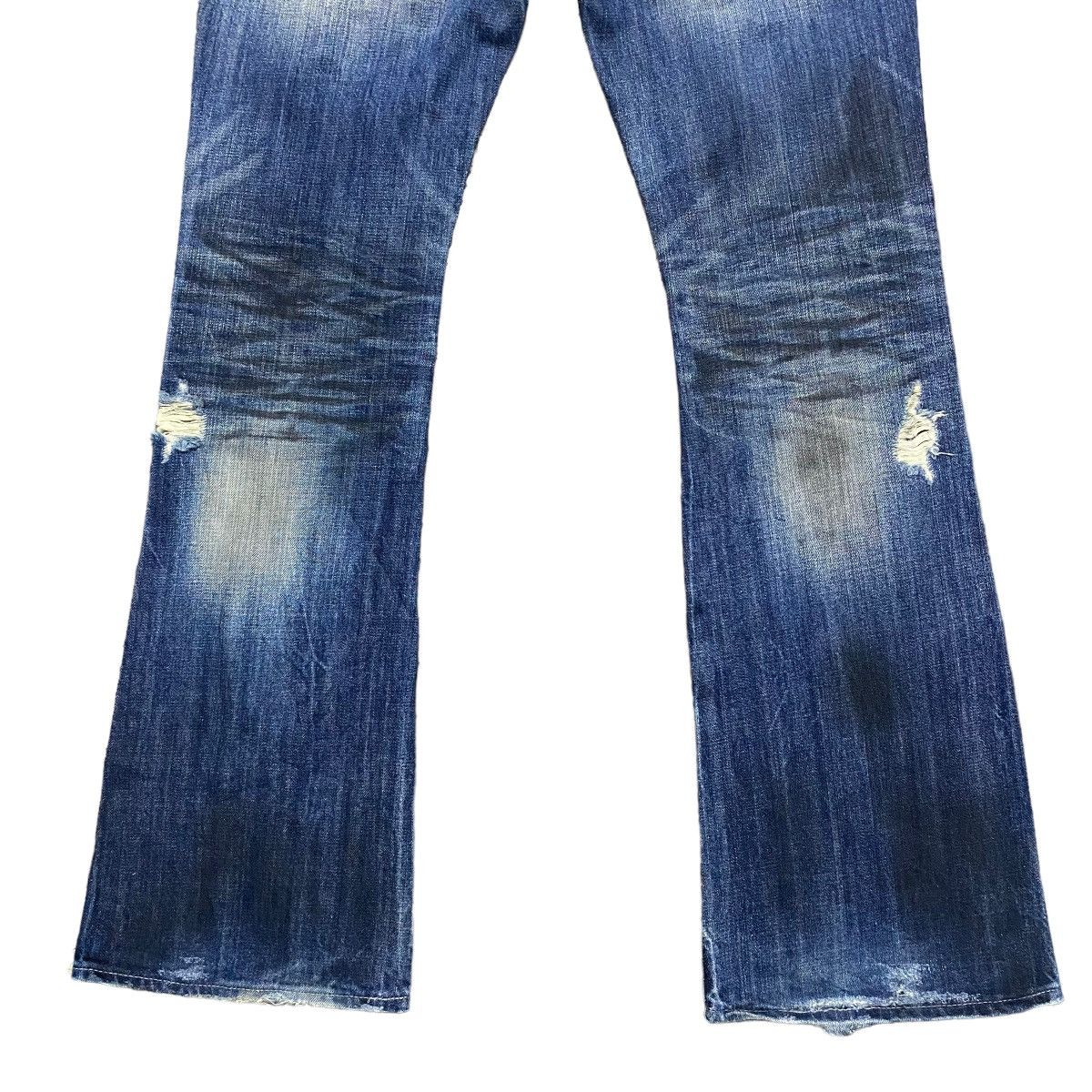 GOSTAR DE FUGA Fuga Denim Mud Oil Stained Flare Jeans Size US 31 - 16 Thumbnail