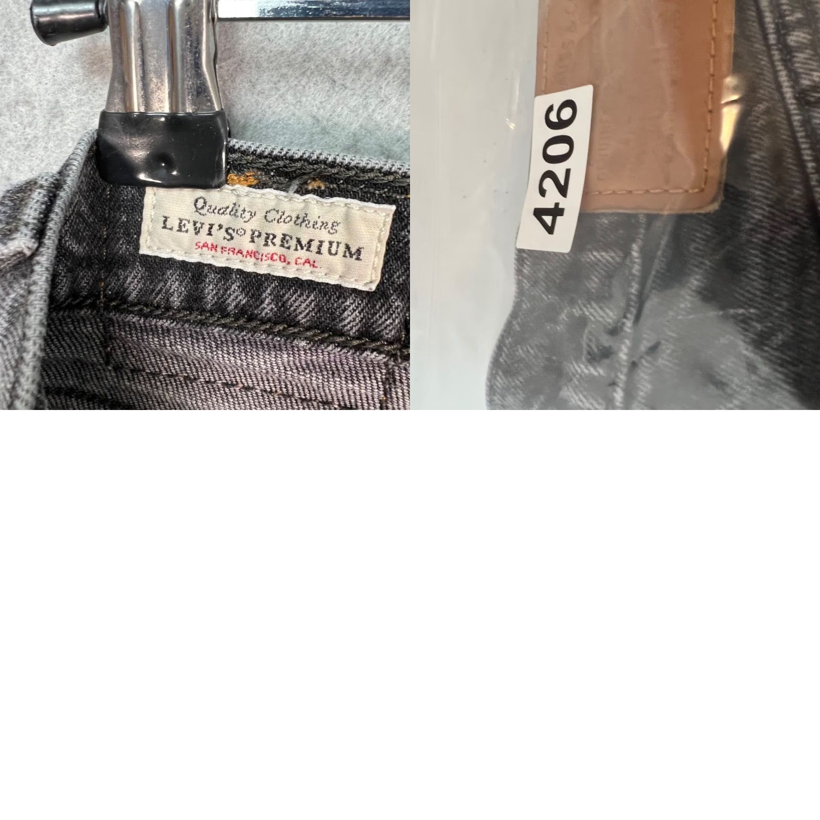 Levi's Levis Womens Jeans 27 Straight High Rise Black Wash Denim 5-Pocket Regular Vintage: No Size 27" / US 4 / IT 40 - 9 Thumbnail