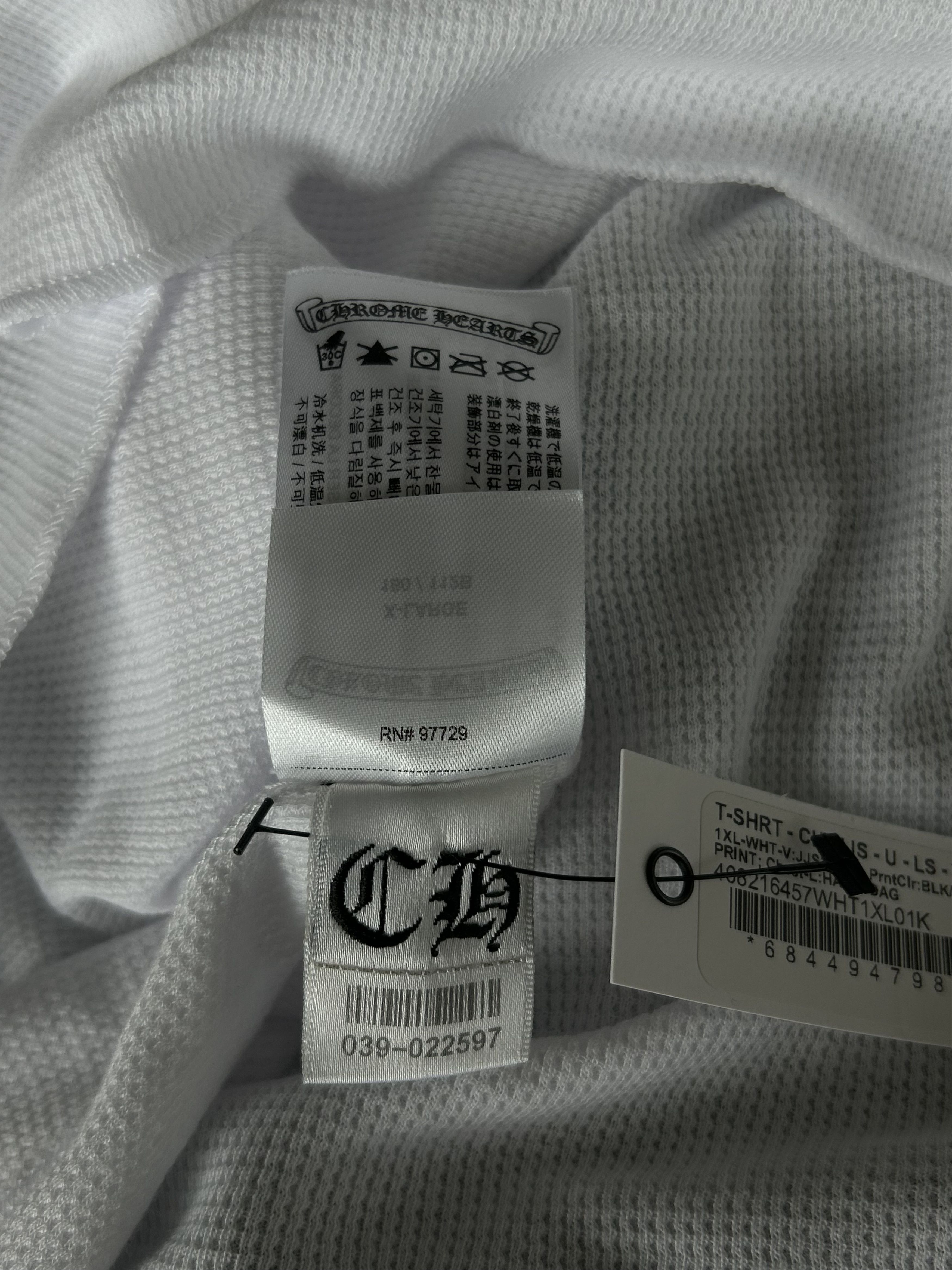 Chrome Hearts White, Black & Pink Deadly Doll Thermal Longsleeve T-Shirt Size US XL / EU 56 / 4 - 7 Thumbnail