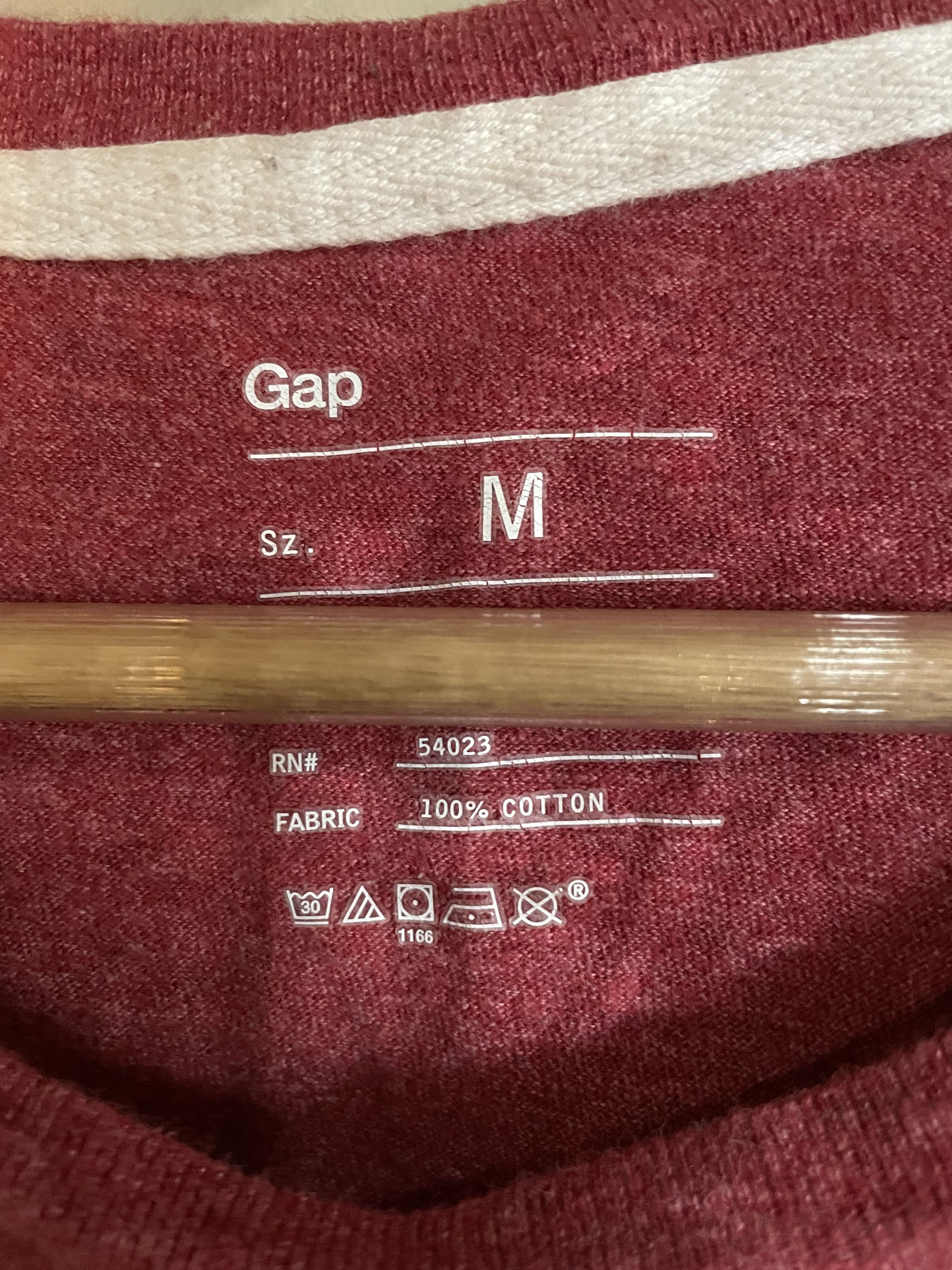 Gap Gap Heather Red Cotton Pocket T-Shirt, Men's Medium Size US M / EU 48-50 / 2 - 3 Thumbnail