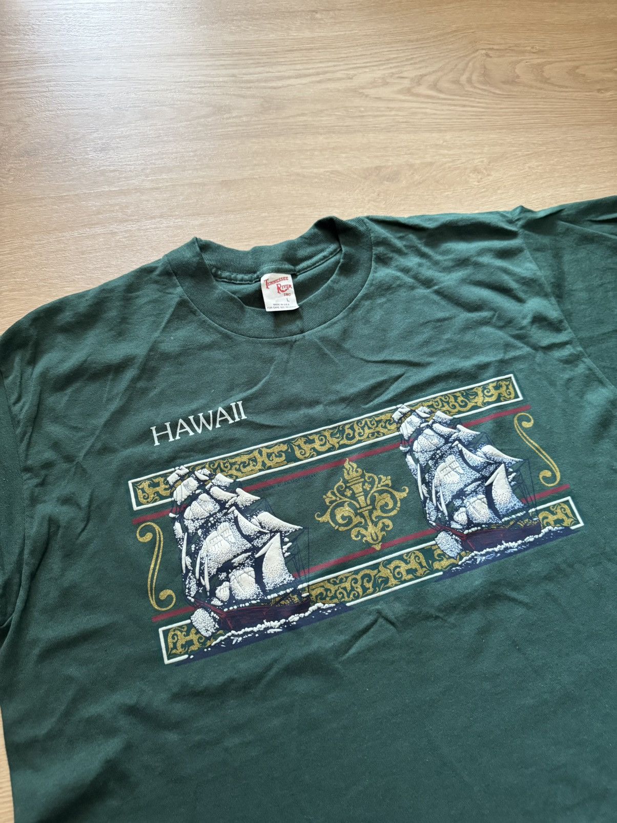 Vintage Vintage 90’s Tennessee River Hawaii Single Stitch T-Shirt Size US L / EU 52-54 / 3 - 2 Thumbnail