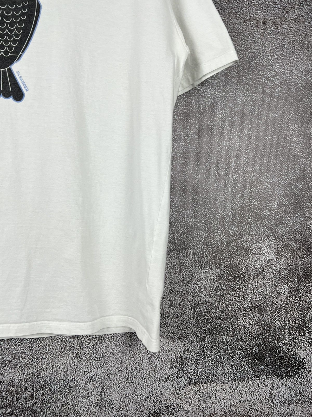 Designer × Jil Sander 2012 Jil Sander Fish Bottle Graphic Tee Made in Italy white Size US M / EU 48-50 / 2 - 3 Thumbnail