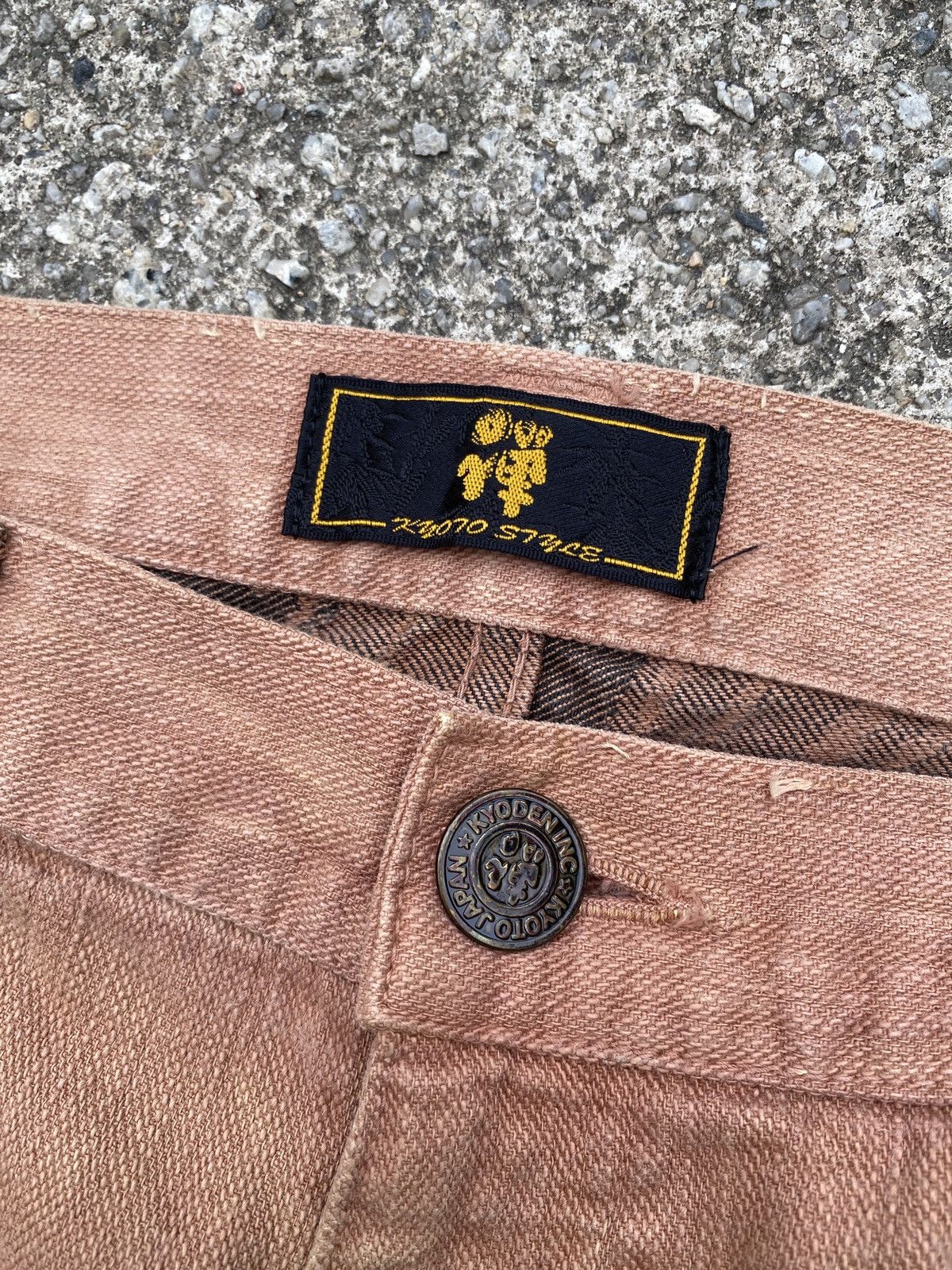 Japanese Brand 1990s - Zen Kyoto Traditional Japan Motif Washed Denim Size US 34 / EU 50 - 17 Thumbnail