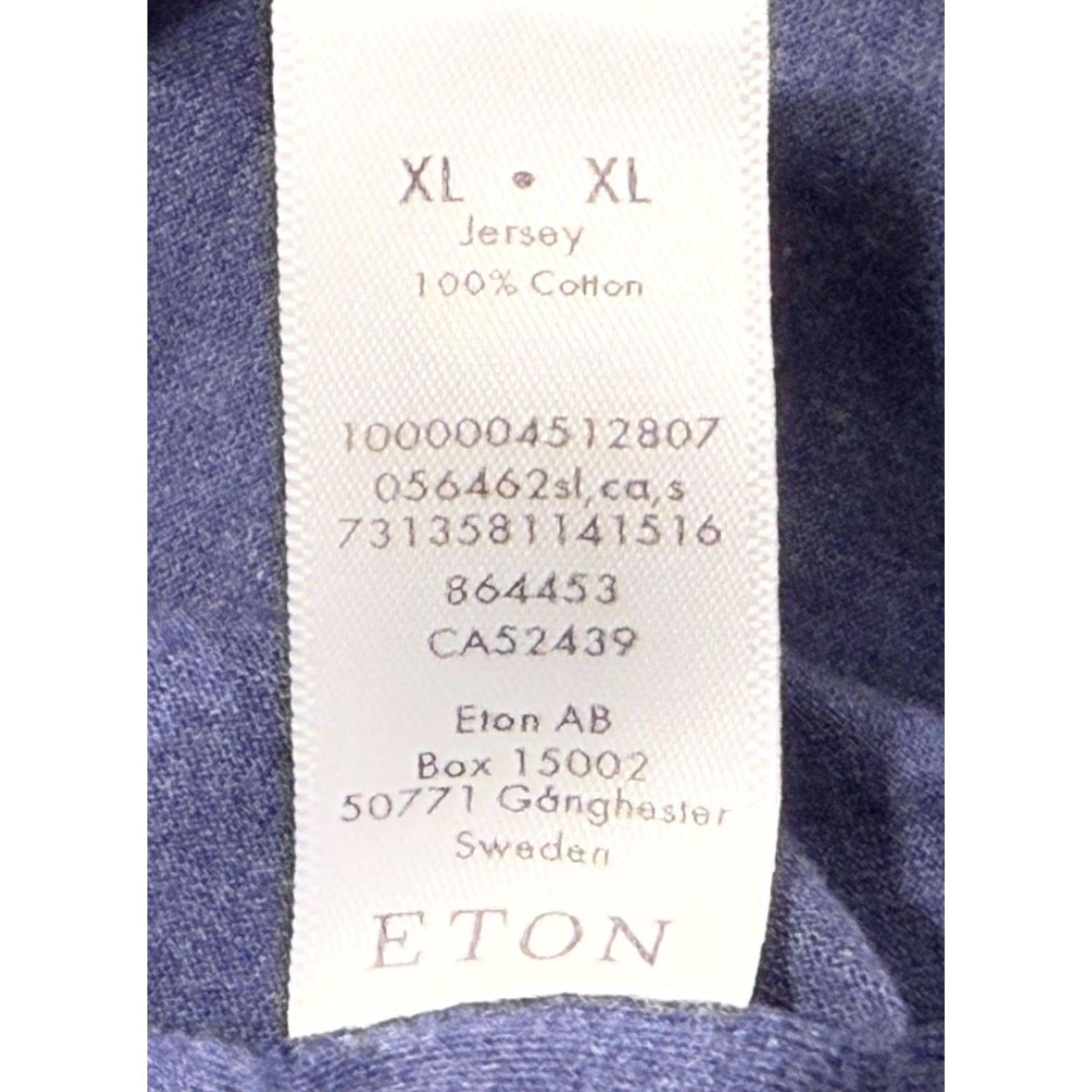 Eton Eton Shirt Adult XL Blue Cotton Jersey Casual Button Up Mens Size US XL / EU 56 / 4 - 5 Thumbnail