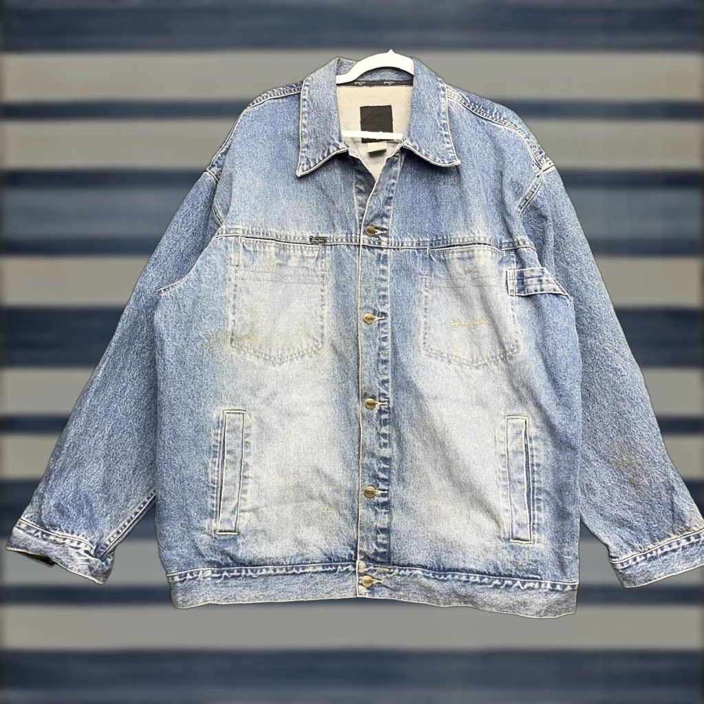 Denime VINTAGE Sean John Jacket Mens 2XL Blue Denim Bomber Embroidered Logo 2000s Jacket Mens 2XL Blue Denim Bomber Embroidered Logo 2000s Size US 39 - 1 Thumbnail