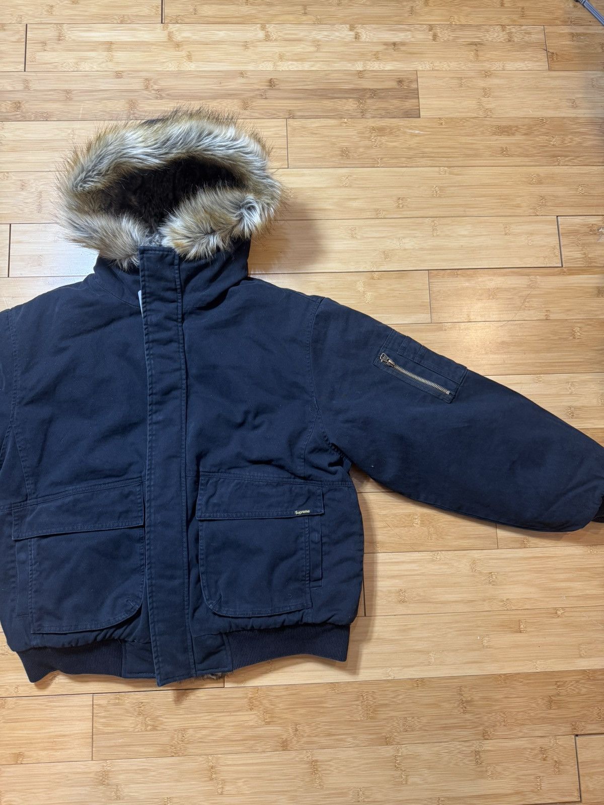 Supreme Supreme Reversible Faux Fur Hooded Work Jacket Black Size S Size US S / EU 44-46 / 1 - 10 Thumbnail