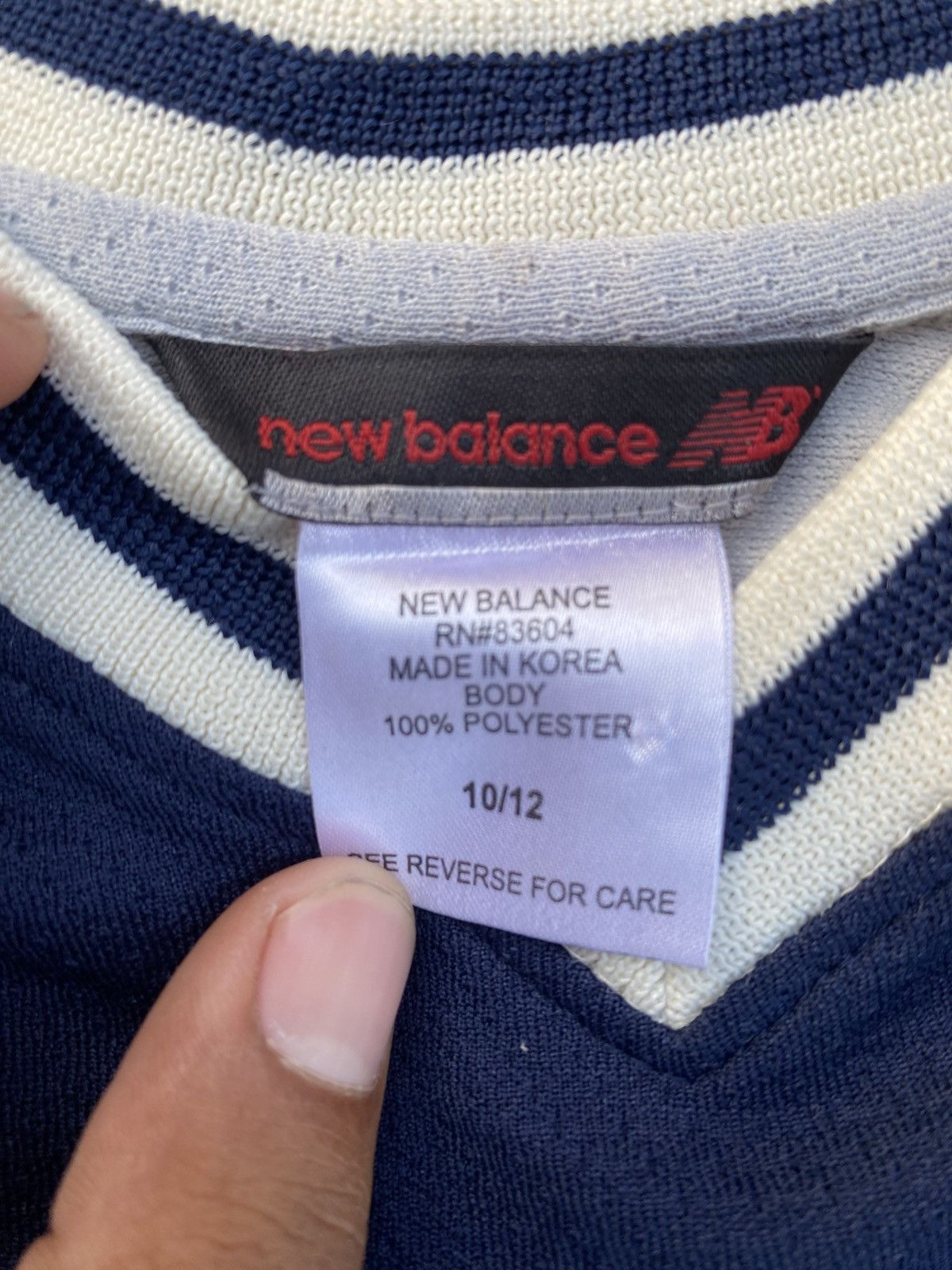 New Balance New Balance Jersey Mens Navy Blue Sport Shirt V-Neck Size M / US 6-8 / IT 42-44 - 5 Thumbnail