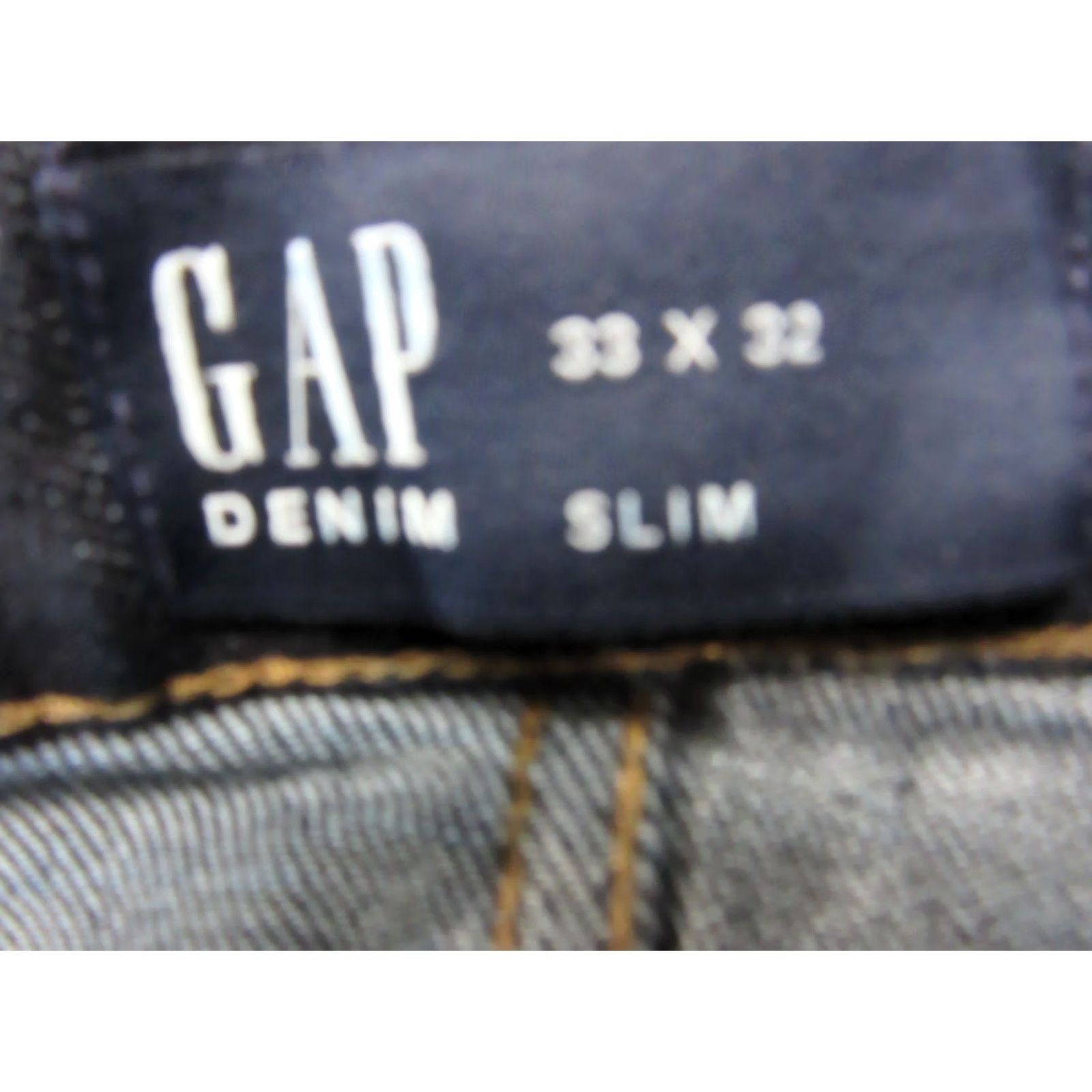 Gap Gap Jeans Mens 33x32 Dark Wash Slim Fit Straight Leg - Mid Rise - Denim Size US 33 - 6 Thumbnail