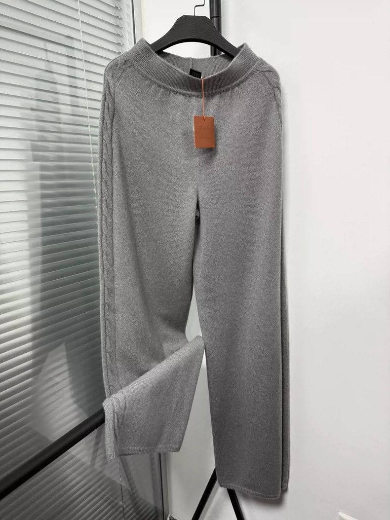 Loro Piana LORO PIANA Autumn/Winter cashmere grey casual pants Size 27" / US 4 / IT 40 - 1 Thumbnail
