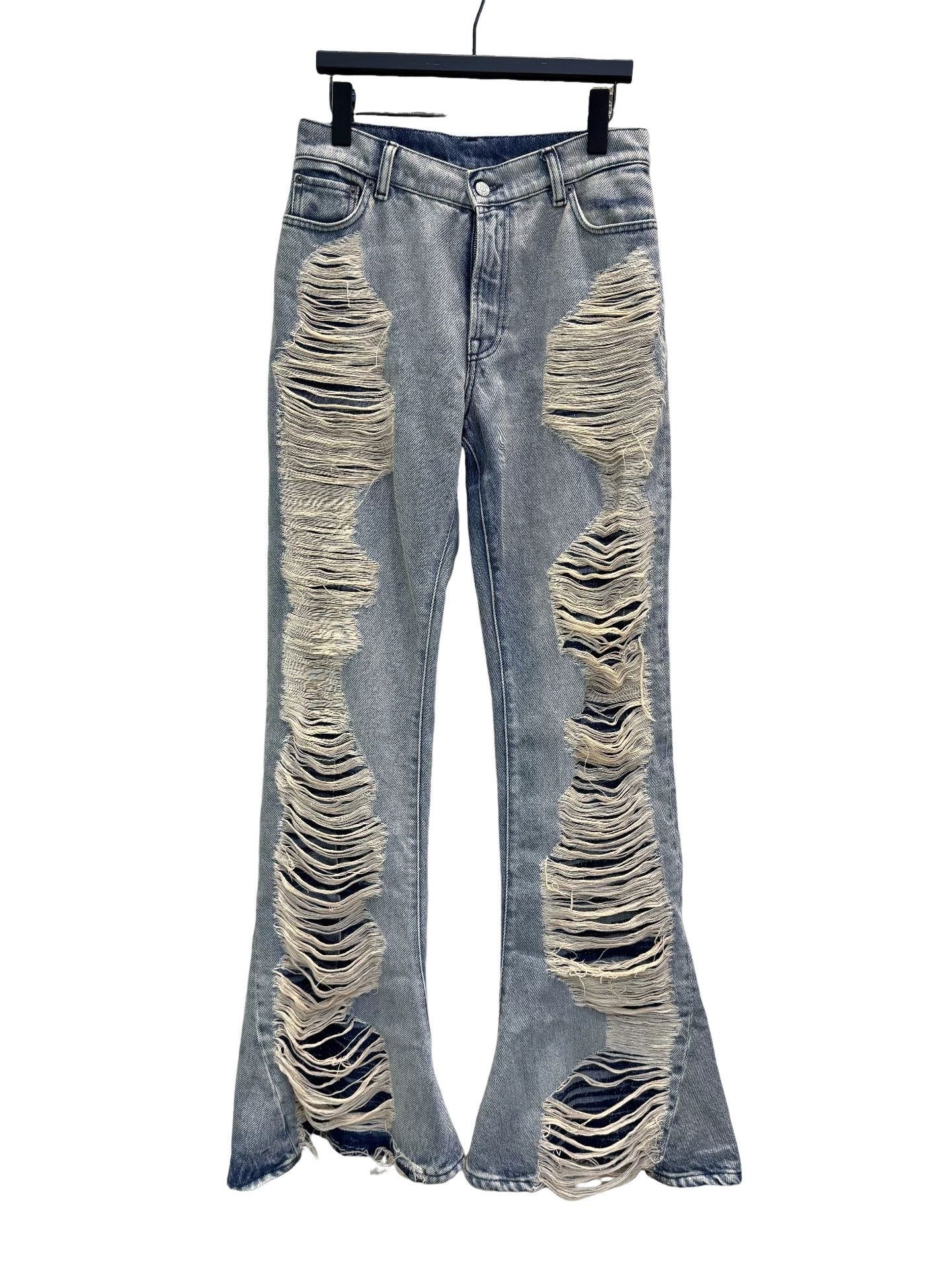 Acne Studios Acne Studios Shredded Denim Jeans FR 38 Size 27" / US 4 / IT 40 - 1 Thumbnail