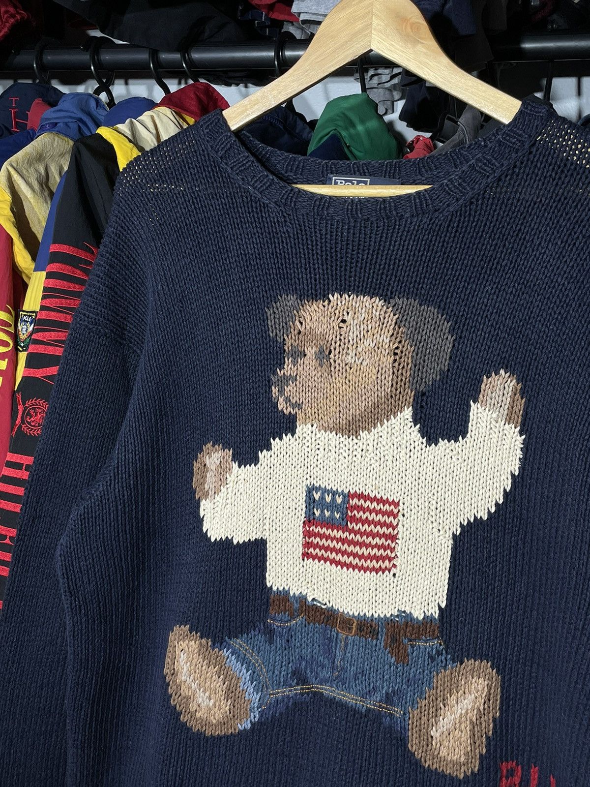 Polo Ralph Lauren × Vintage Sweater Polo Bear Vintage 1992 Hand Knit Size US XL / EU 56 / 4 - 3 Thumbnail