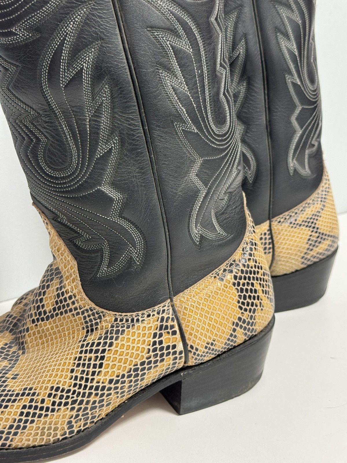 Sancho Boots Sancho leather Western Cowboy Boots Black snake size 45 Size US 11 / EU 44 - 6 Thumbnail
