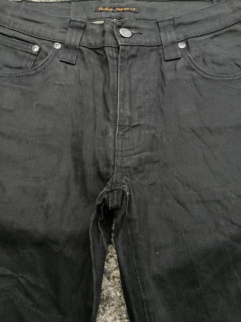Nudie Jeans Nudie Jeans NJ2764 Slim Jim Black Coated Jeans Size US 29 - 6 Thumbnail