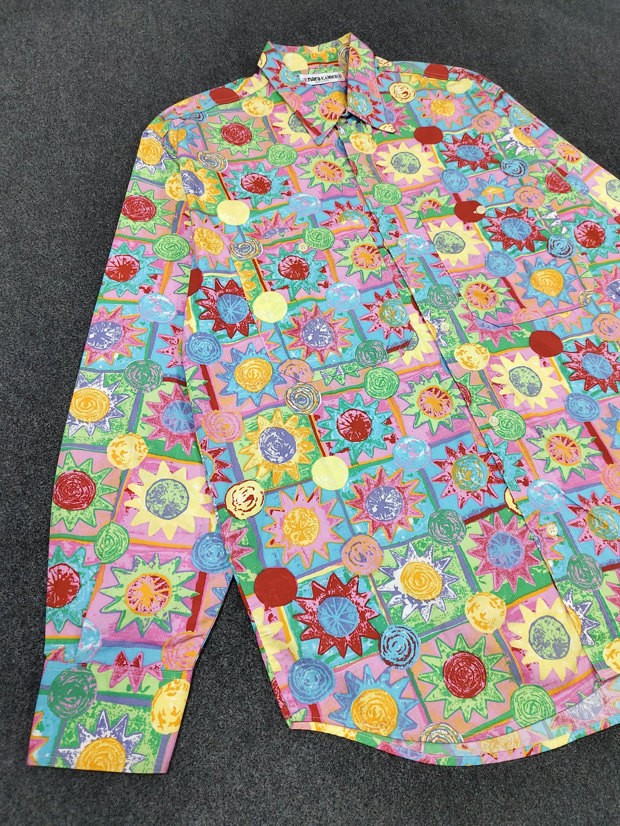 Vintage ❤️‍🔥Vtg Enara Camine Pop Art Explosive Abstract Graphic Size US M / EU 48-50 / 2 - 5 Thumbnail