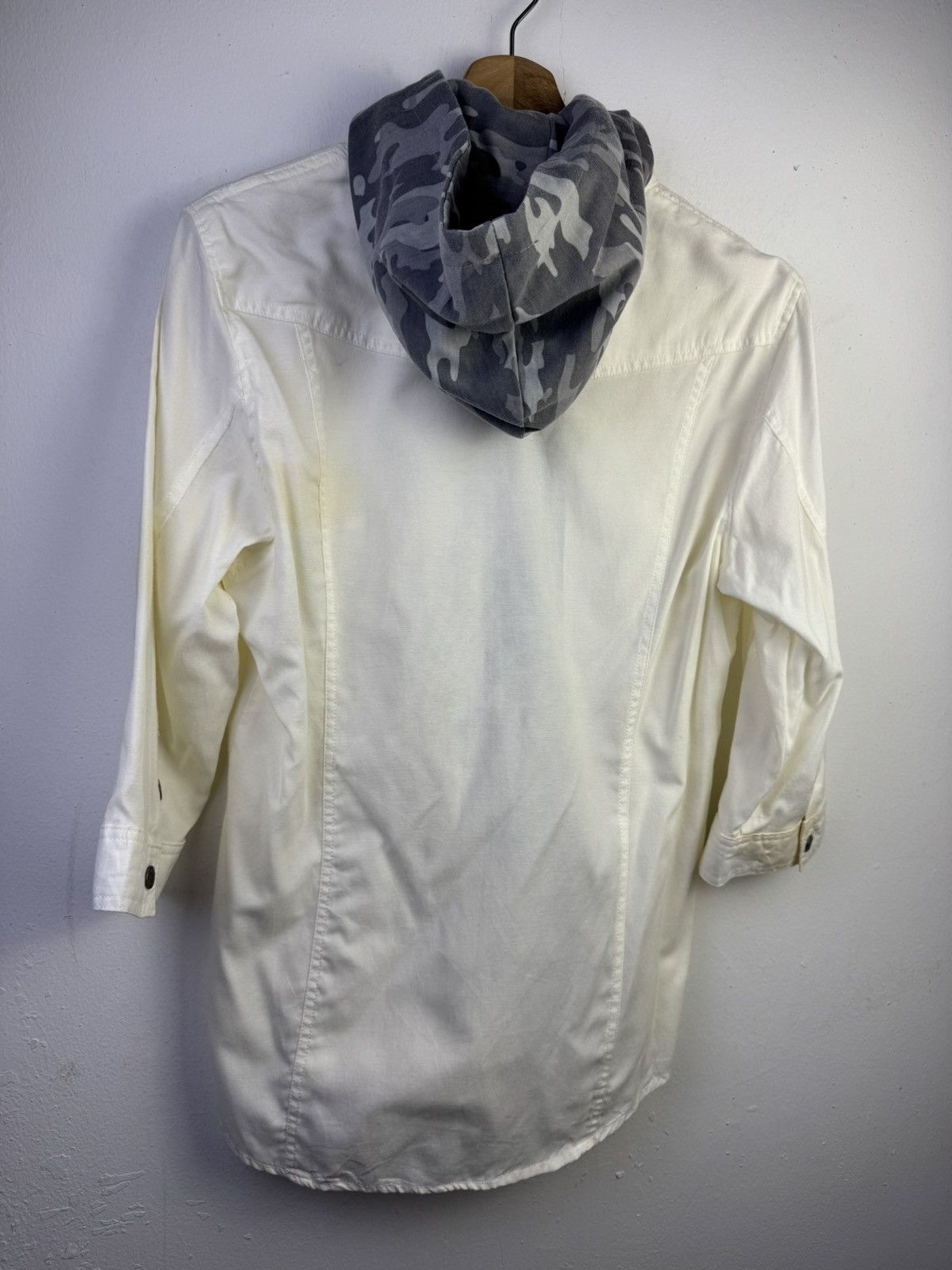 In The Attic In the Attic" removable hoodie jacket in white Size L / US 10 / IT 46 - 7 Thumbnail