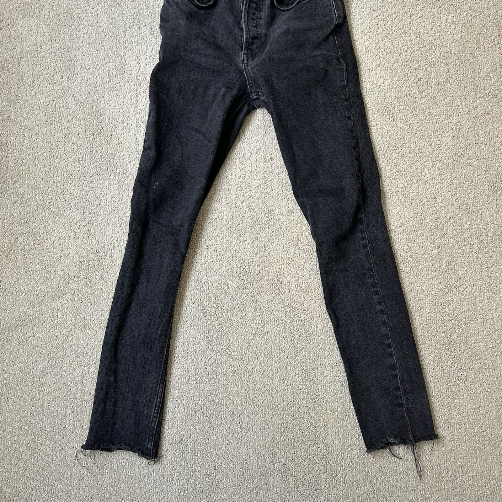 RE/DONE RE/DONE Originals High Rise Ankle Crop Jeans Black Button-Fl Size 25" / US 0 / IT 36 - 8 Thumbnail