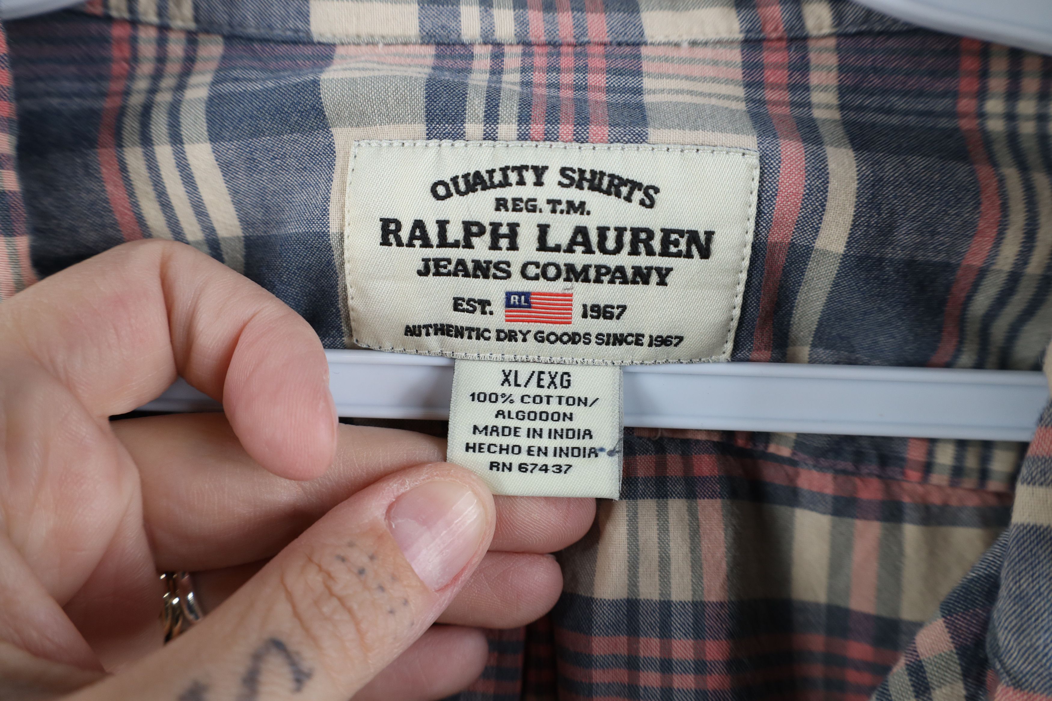 Polo Ralph Lauren Vintage Ralph Lauren Short Sleeve Collared Button Down Shirt Size US XL / EU 56 / 4 - 8 Thumbnail