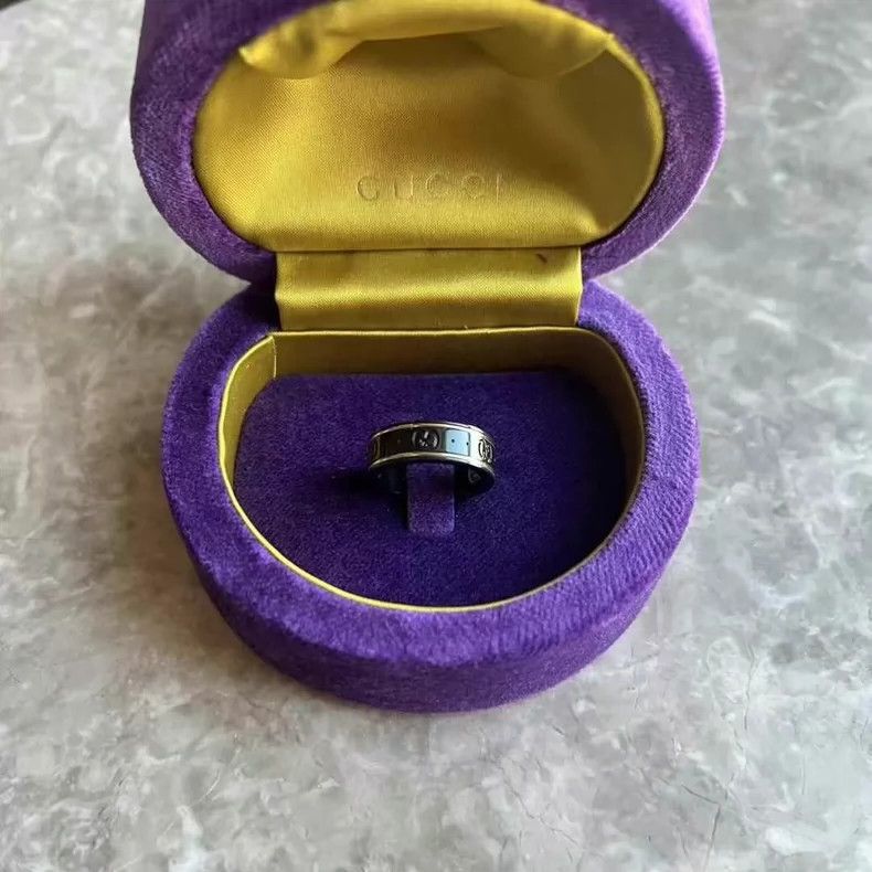 Gucci Gucci Icon Series Narrow Version Double G Ring 2501-Nextarr Size ONE SIZE - 1 Thumbnail
