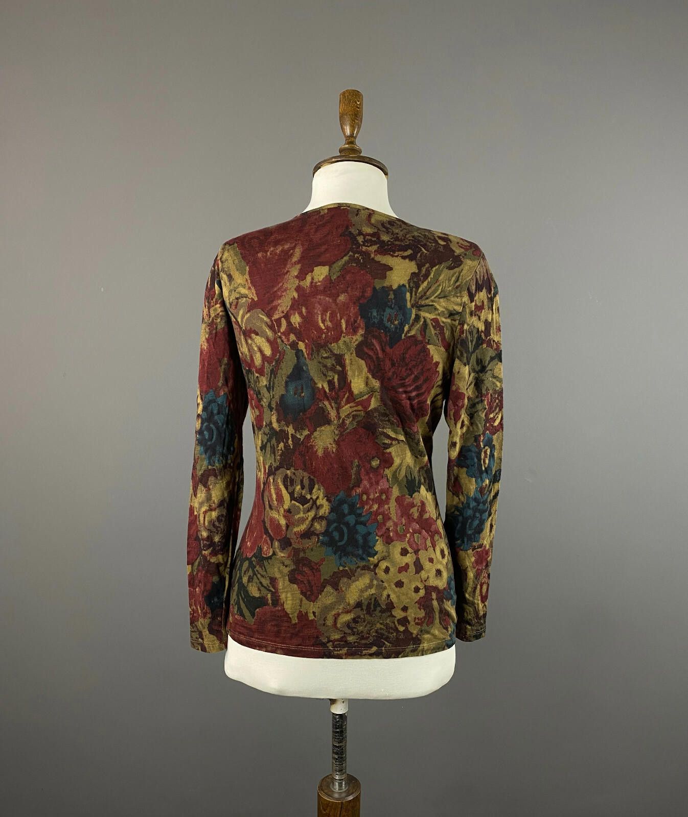 Lauren Ralph Lauren Lauren Ralph Lauren Multicolor Floral Button Sweater Size M Size M / US 6-8 / IT 42-44 - 6 Thumbnail
