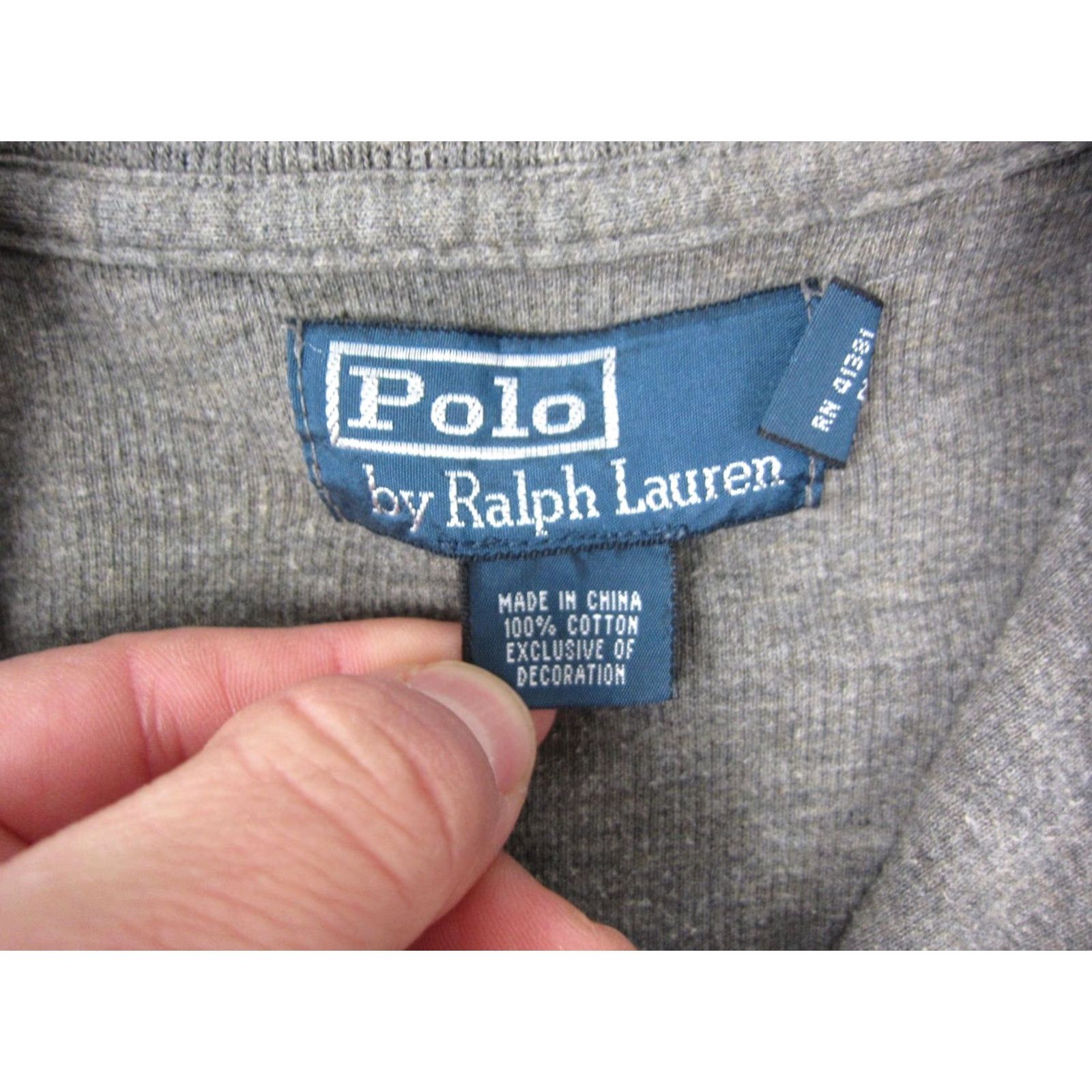 Polo Ralph Lauren Polo Ralph Lauren Sweater Shirt XL Gray 1/4 Zip Cotton Pony Mens Pullover Vintage (if Vintage applies) Size US XL / EU 56 / 4 - 4 Thumbnail