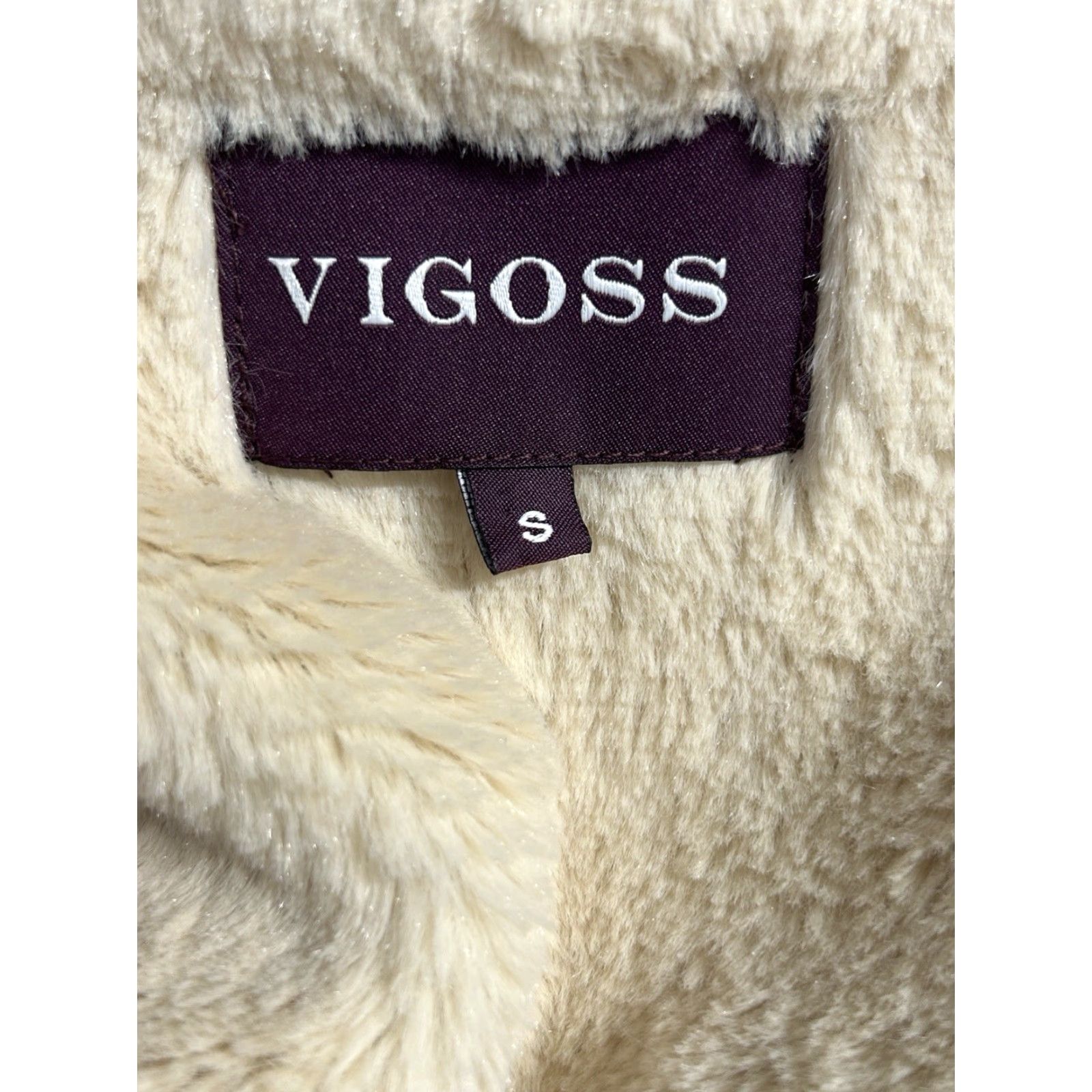 Vintage Vigoss Brown Faux Fur Lined Long Sleeve Asymmetric Zip Women's Jacket Small Size S / US 4 / IT 40 - 4 Thumbnail