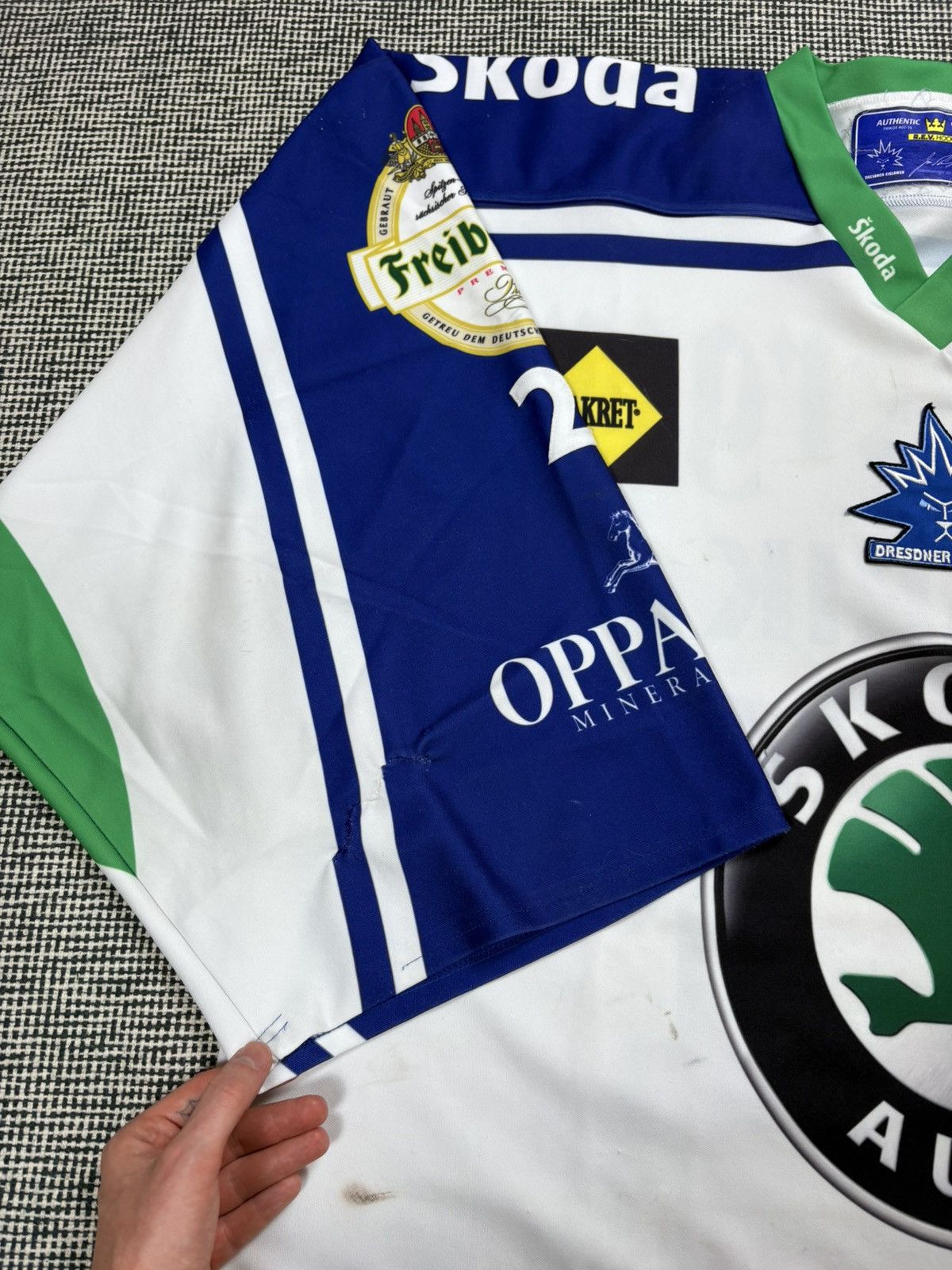 Other 08/09 Game Worn Dresdner Eislowen #21 Marik hockey jersey Size US XXL / EU 58 / 5 - 7 Thumbnail