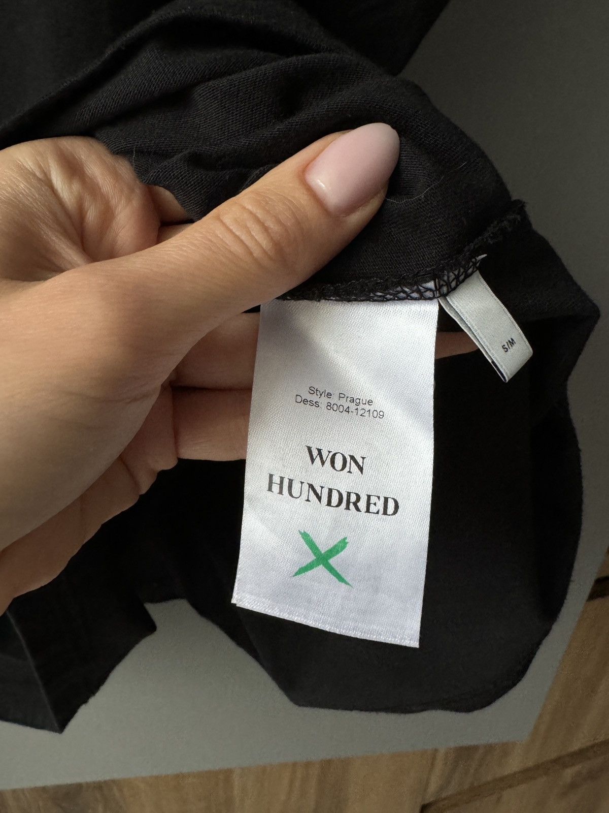 Won Hundred Won Hundred Logo Black T-Shirt Organic Cotton Size US M / EU 48-50 / 2 - 5 Thumbnail