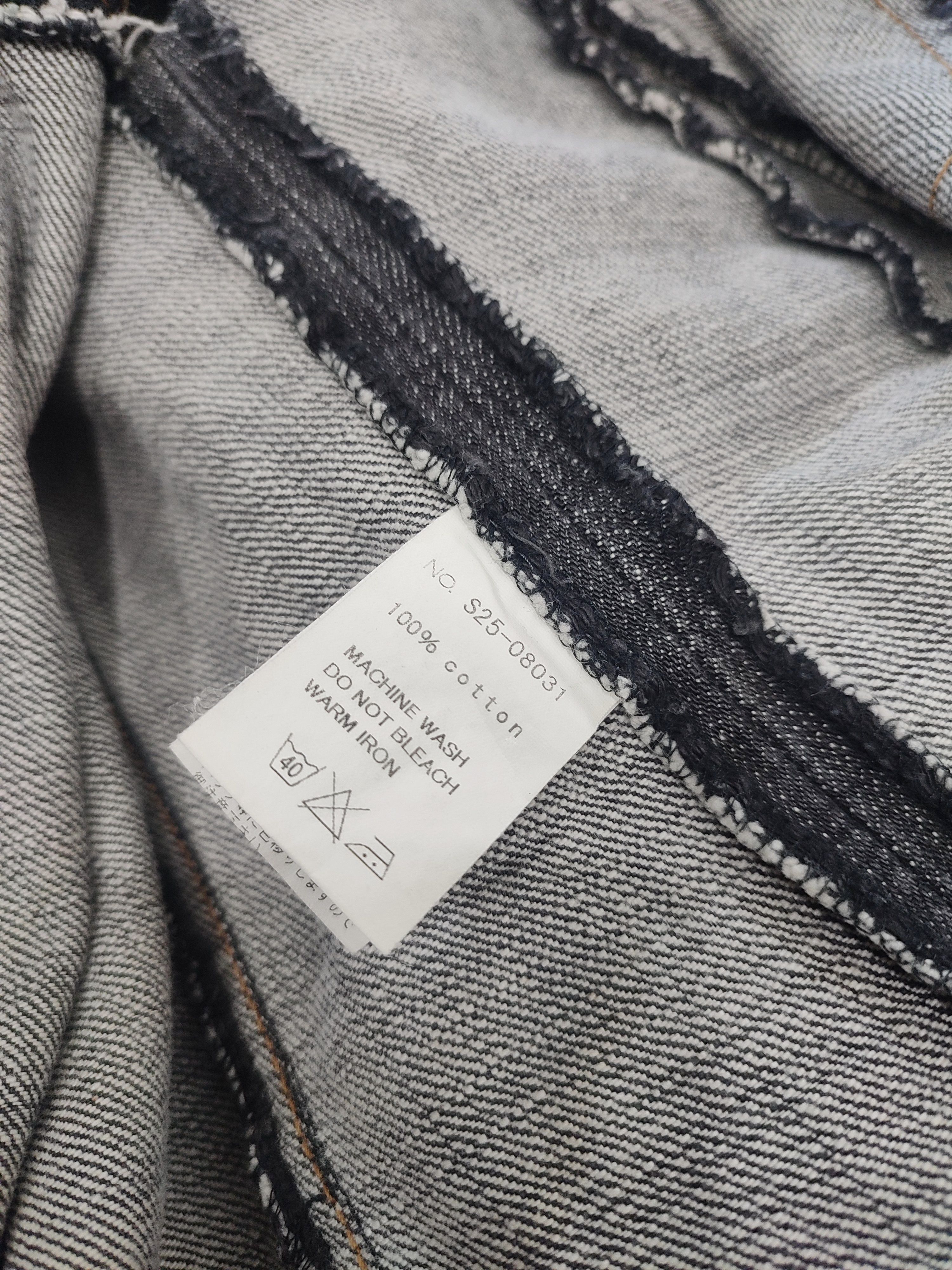 Japanese Brand Seraphim Div- Punk Asymmetric Zip Panel Archive Denim Jacket Size M / US 6-8 / IT 42-44 - 8 Thumbnail