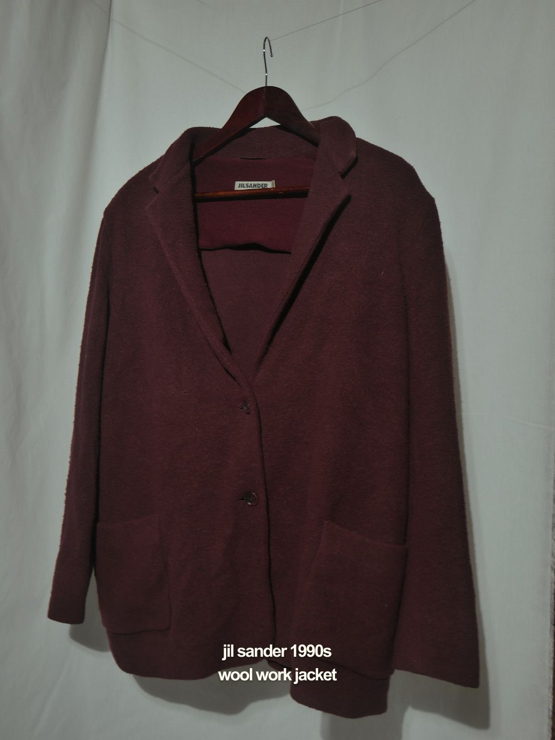 Jil Sander 1990s Wool Work Jacket Size L / US 10 / IT 46 - 1 Thumbnail