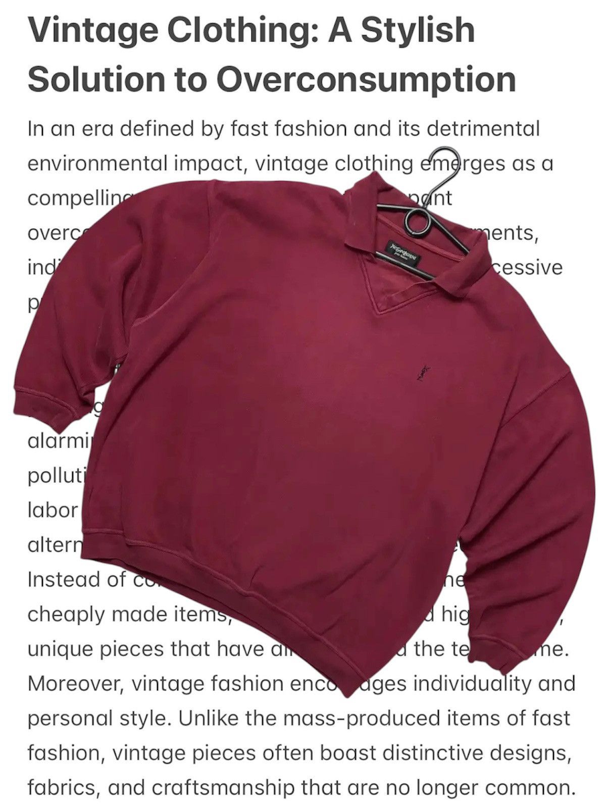 Yves Saint Laurent Vintage Yves Saint Laurent sweater YSL sweatshirt Size US XXL / EU 58 / 5 - 1 Thumbnail