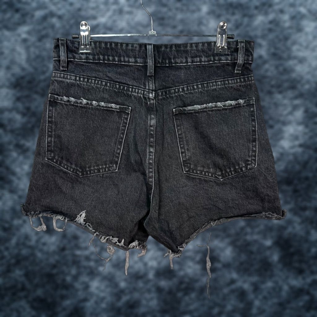 Zara Zara Womens Size 6 Black Denim Cutoff Shorts Distressed 5-Pocket Front Flat Front High Rise Casual Summer Spring Regular Inseam 4 in Womens Size 28" / US 6 / IT 42 - 1 Thumbnail